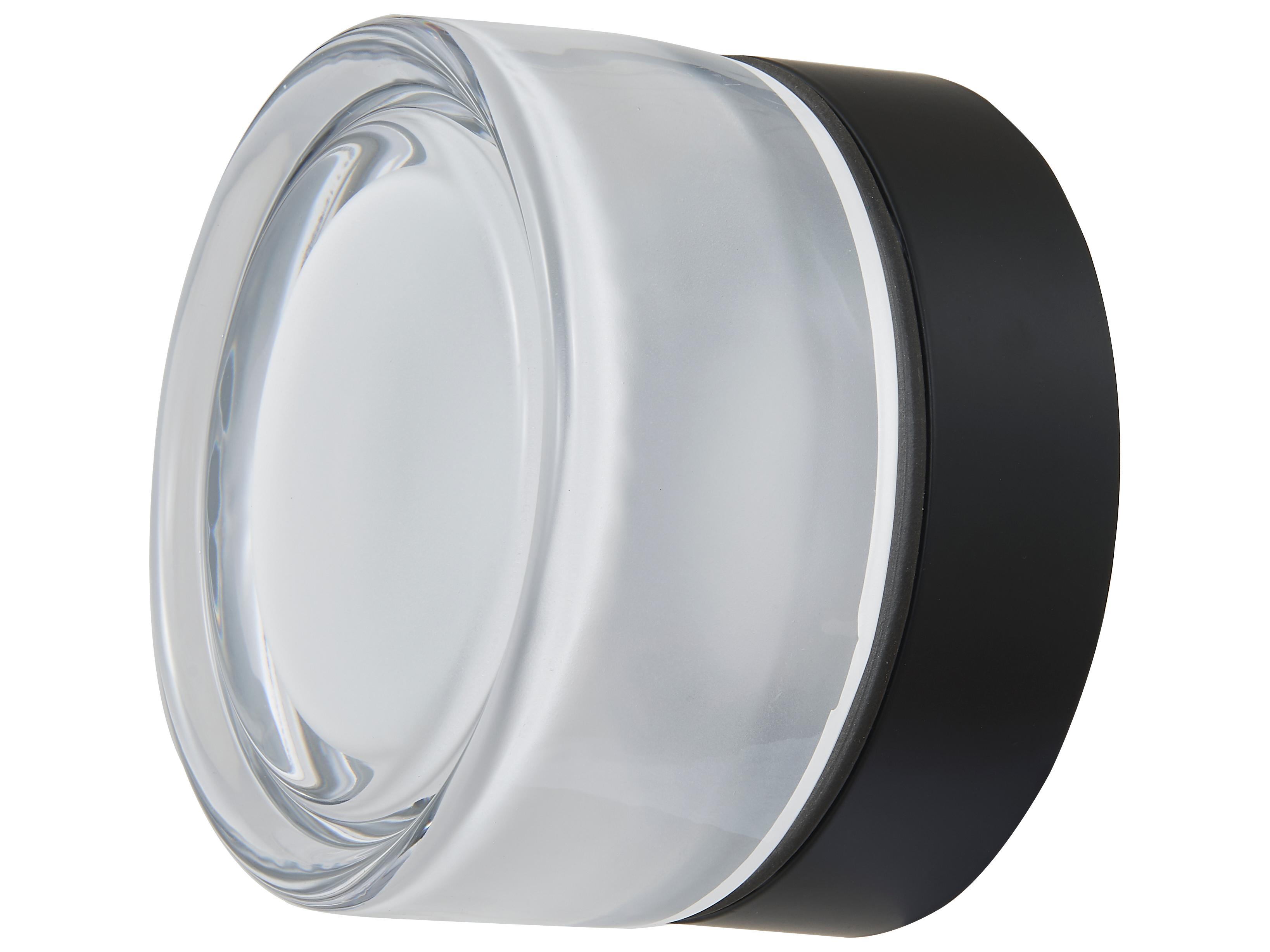 Abra Elf 1-Light Matte Black Round Flush Mount