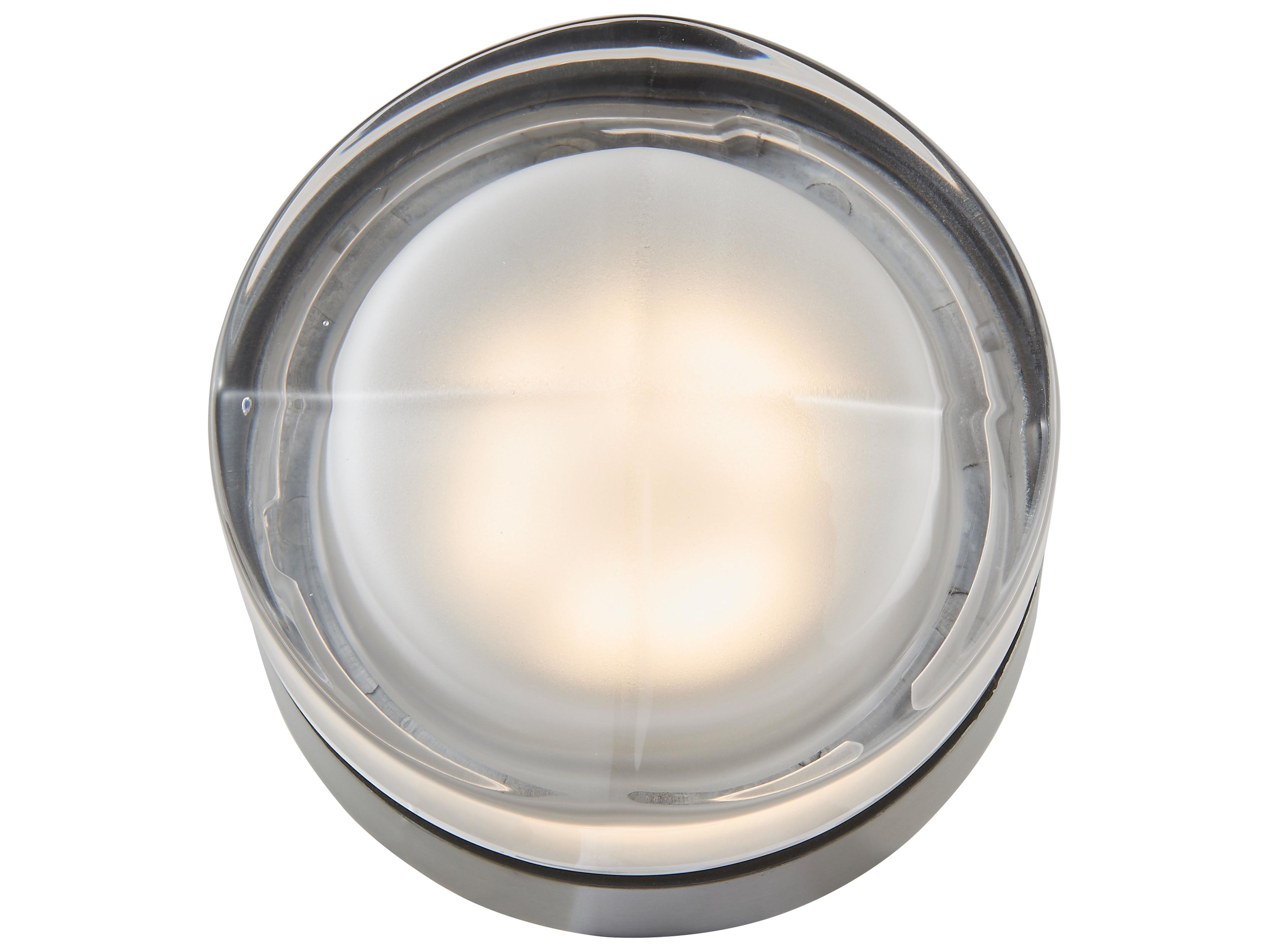 Abra Elf 1-Light Anodized Aluminum Gray Round Flush Mount