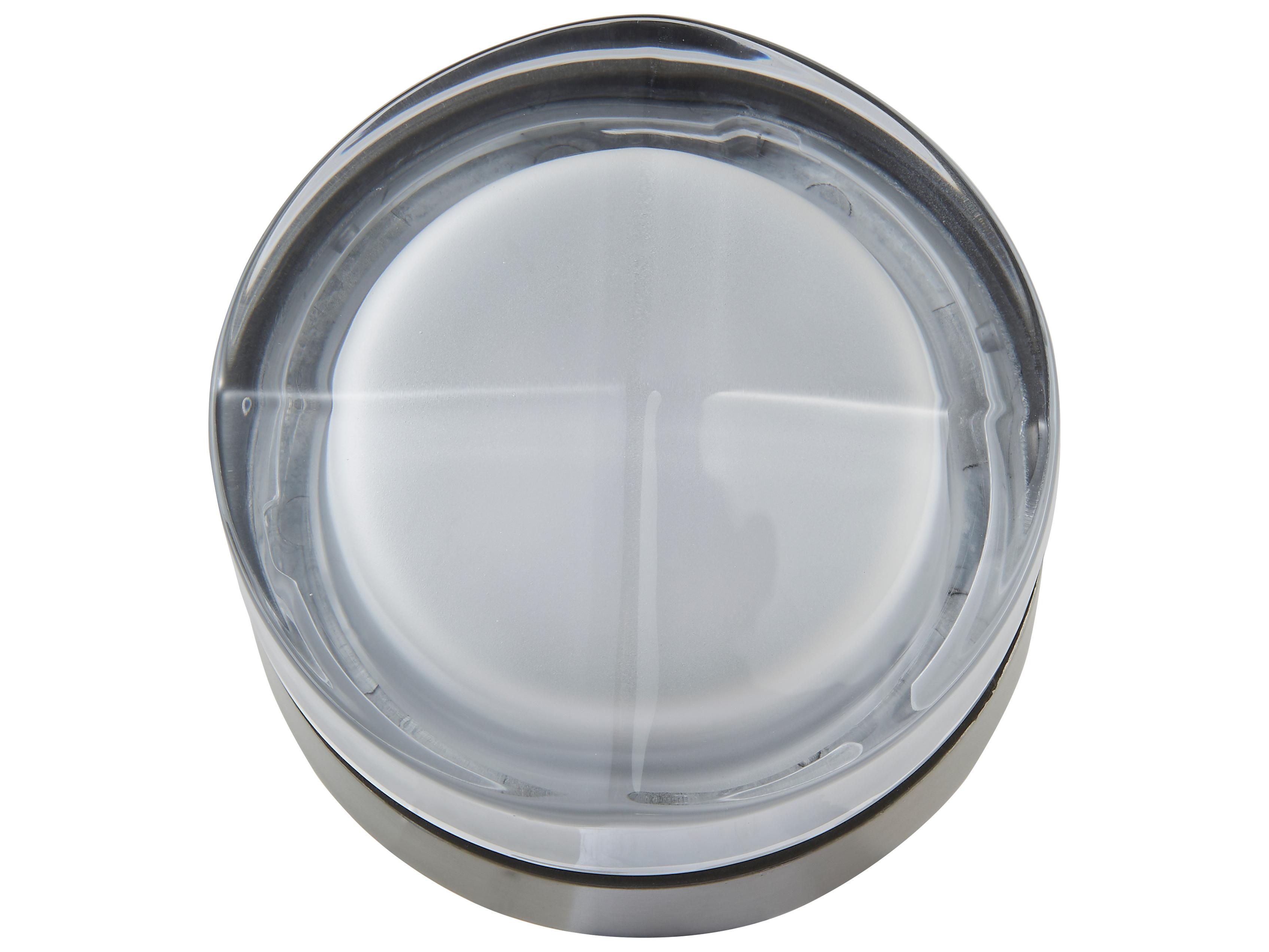 Abra Elf 1-Light Anodized Aluminum Gray Round Flush Mount