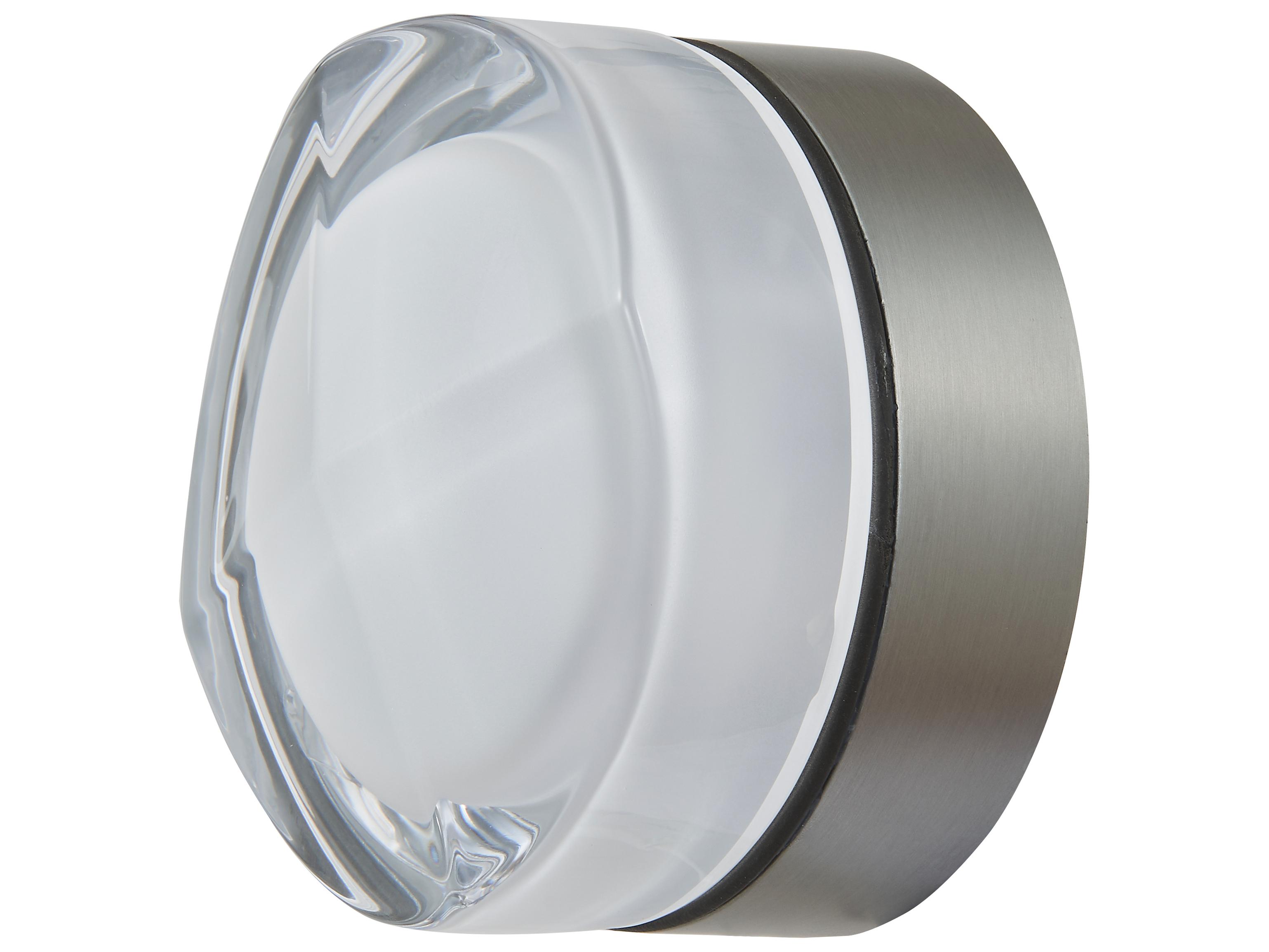 Abra Elf 1-Light Anodized Aluminum Gray Round Flush Mount