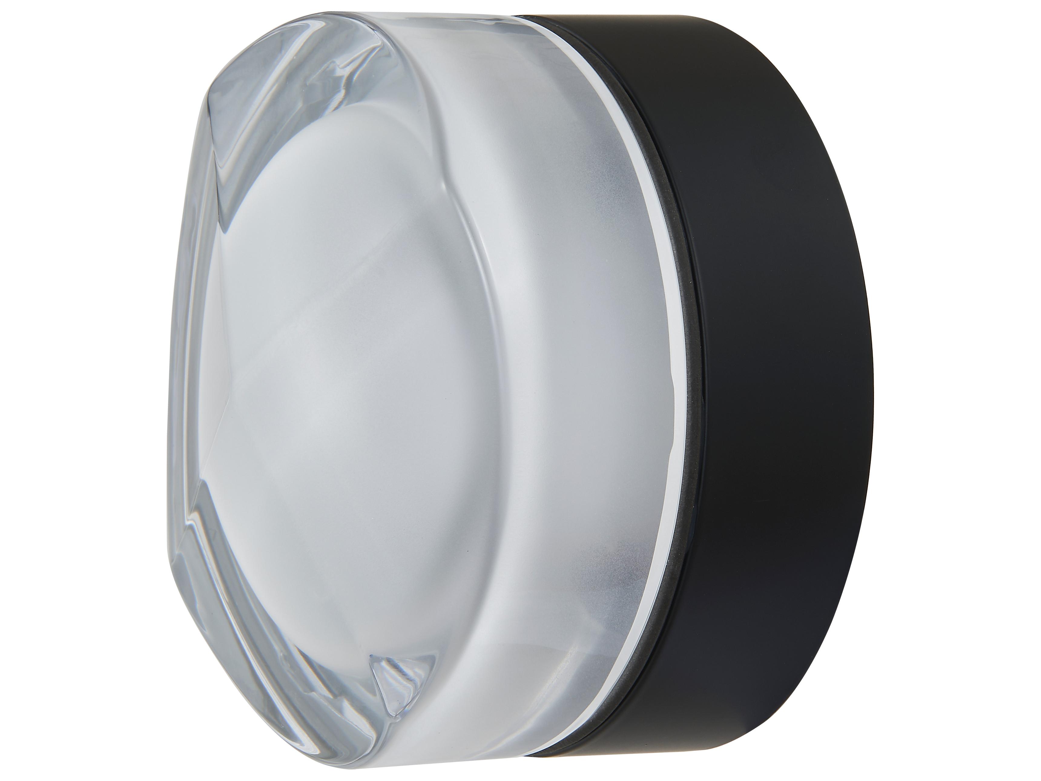 Abra Elf 1-Light Matte Black Round Flush Mount
