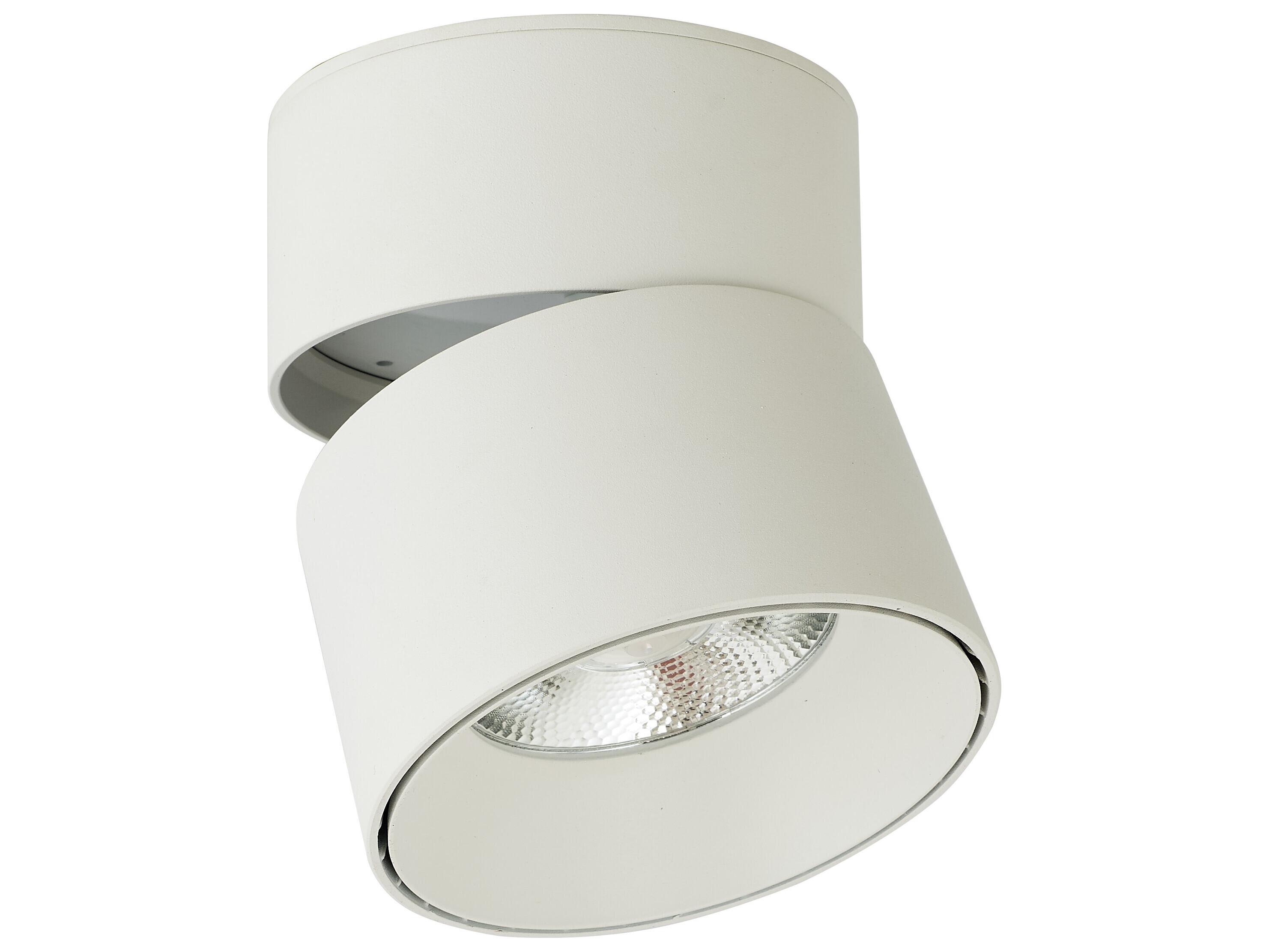 Abra Arc 1-Light Matte White Round Flush Mount