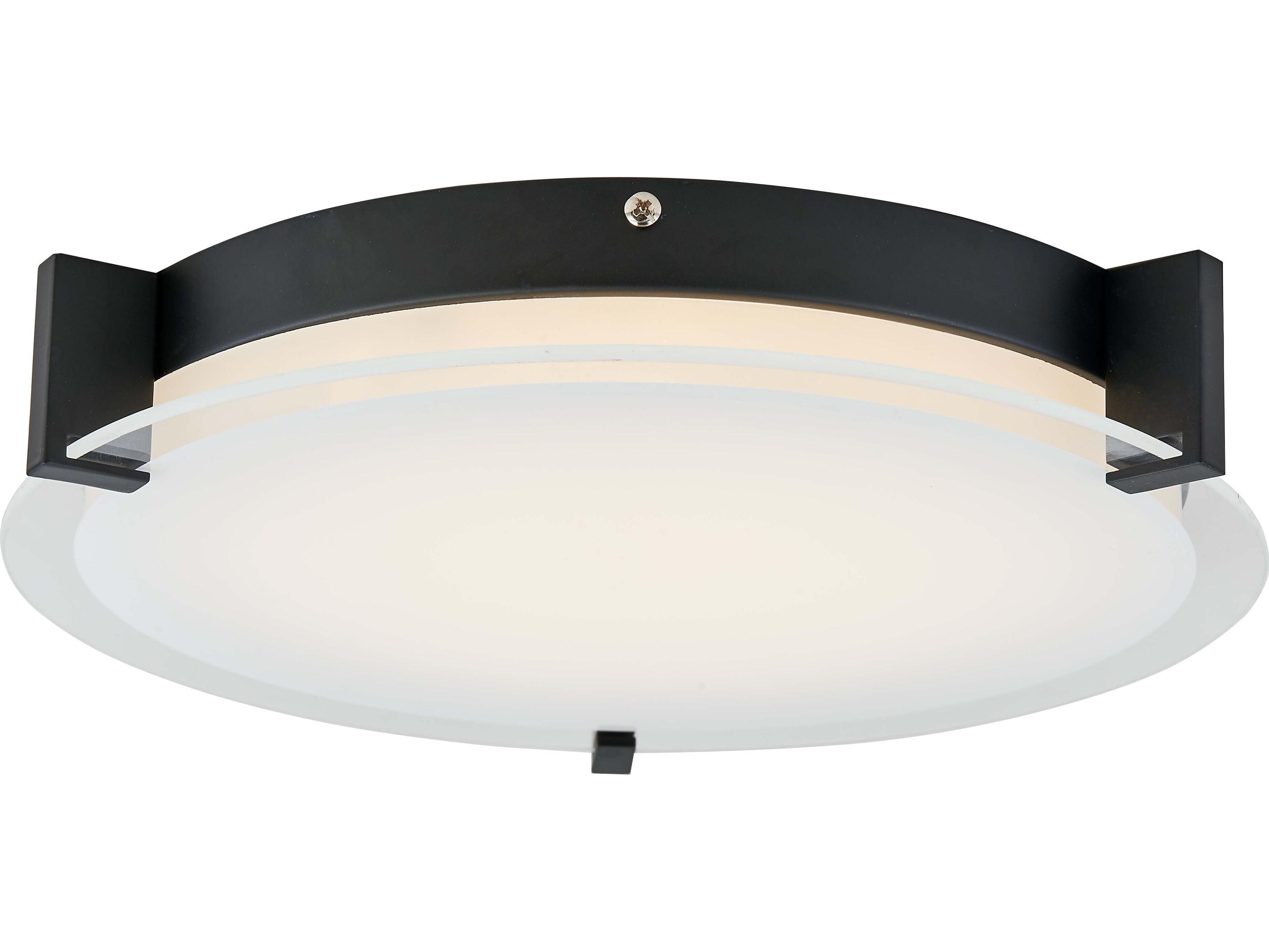 Abra Matrix 1-Light Black Round Flush Mount