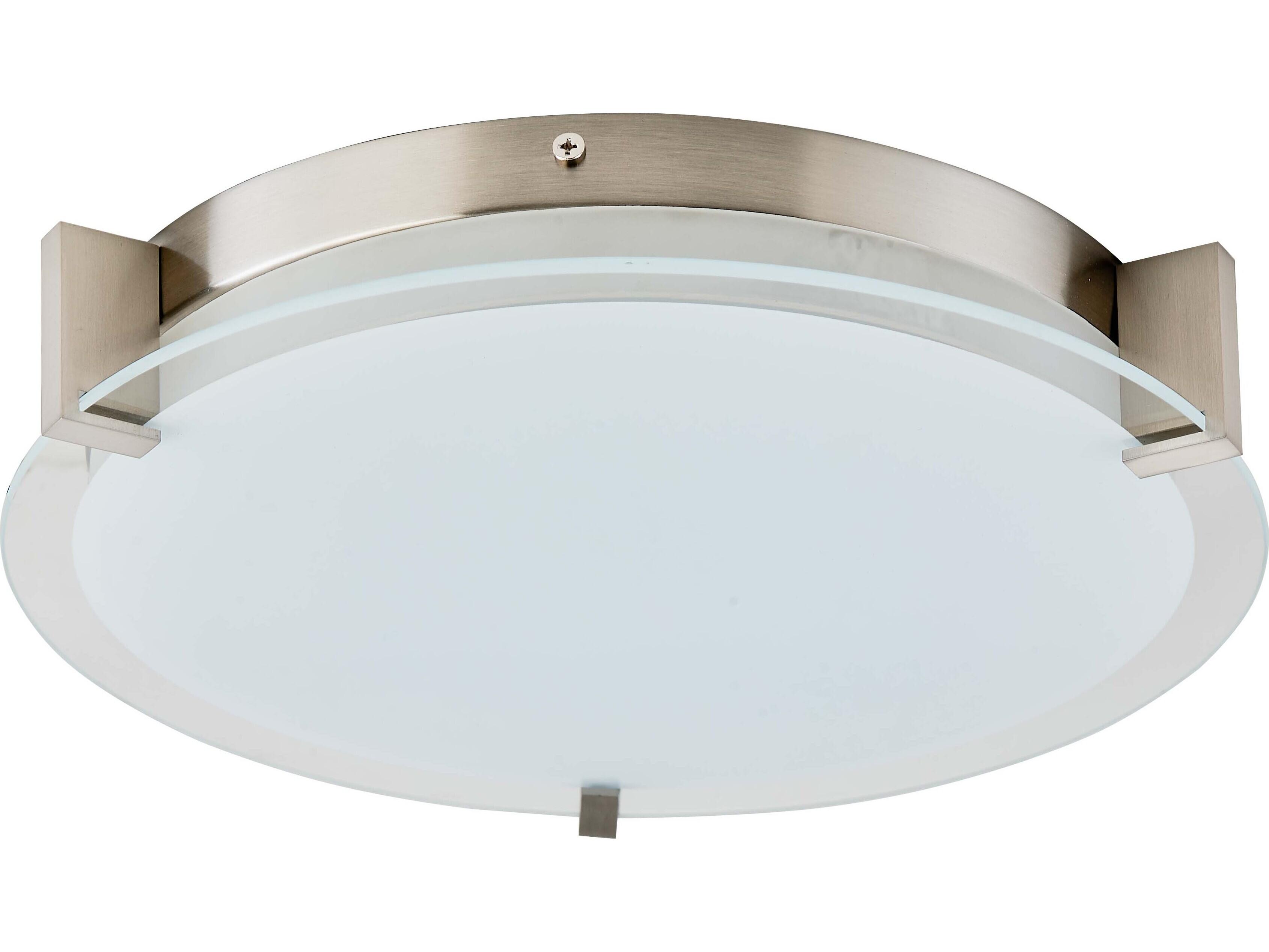 Abra Matrix 2-Light Brushed Nickel Round Flush Mount