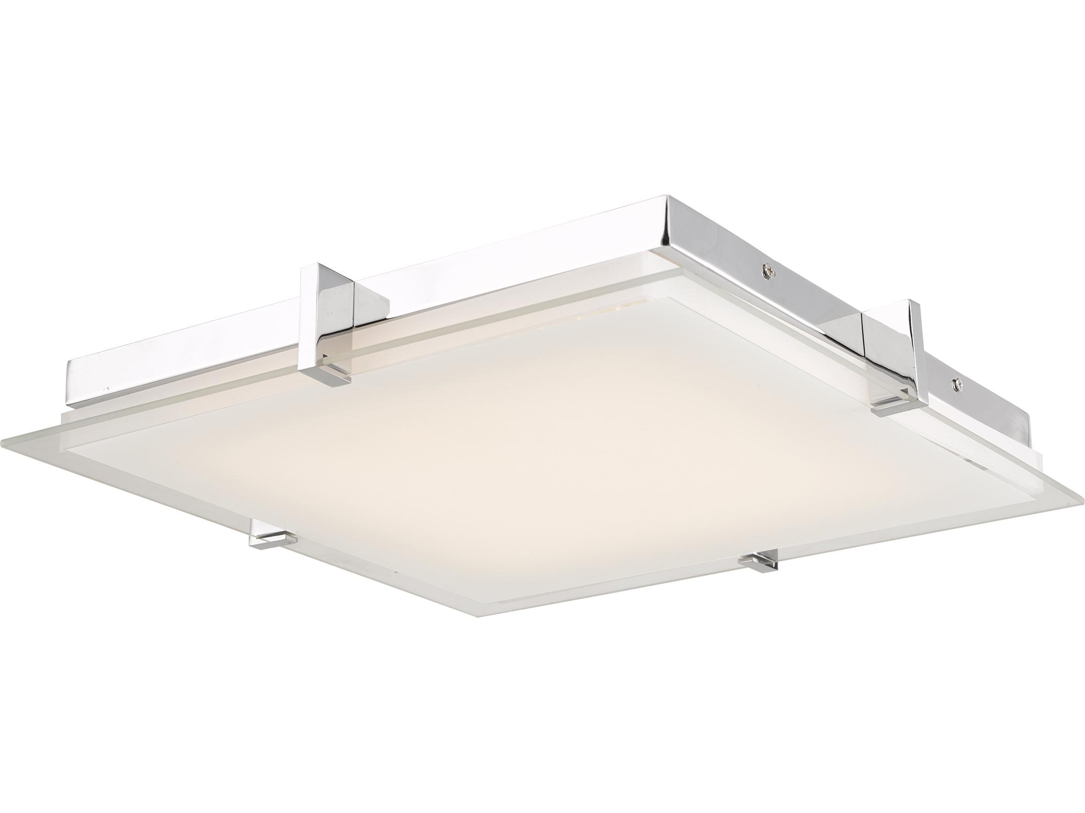 Abra Matrix 1-Light Chrome Flush Mount