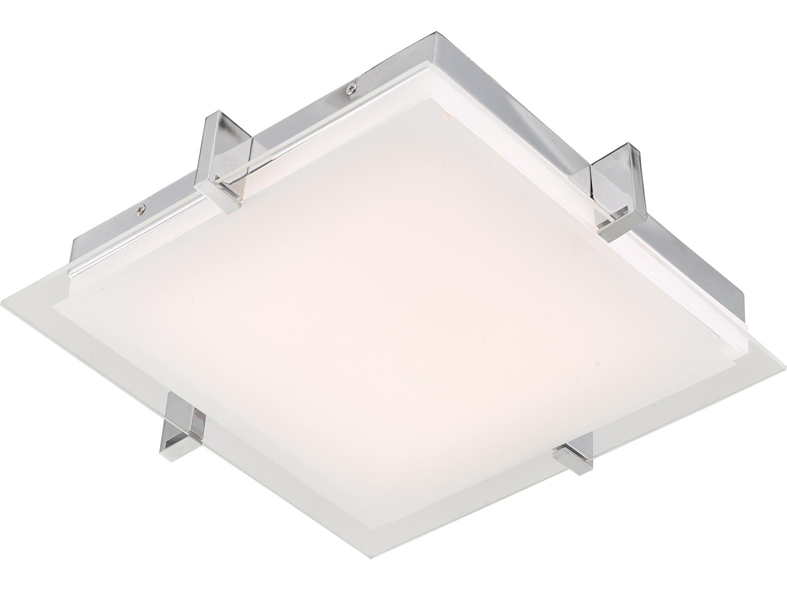 Abra Matrix 1-Light Chrome Flush Mount