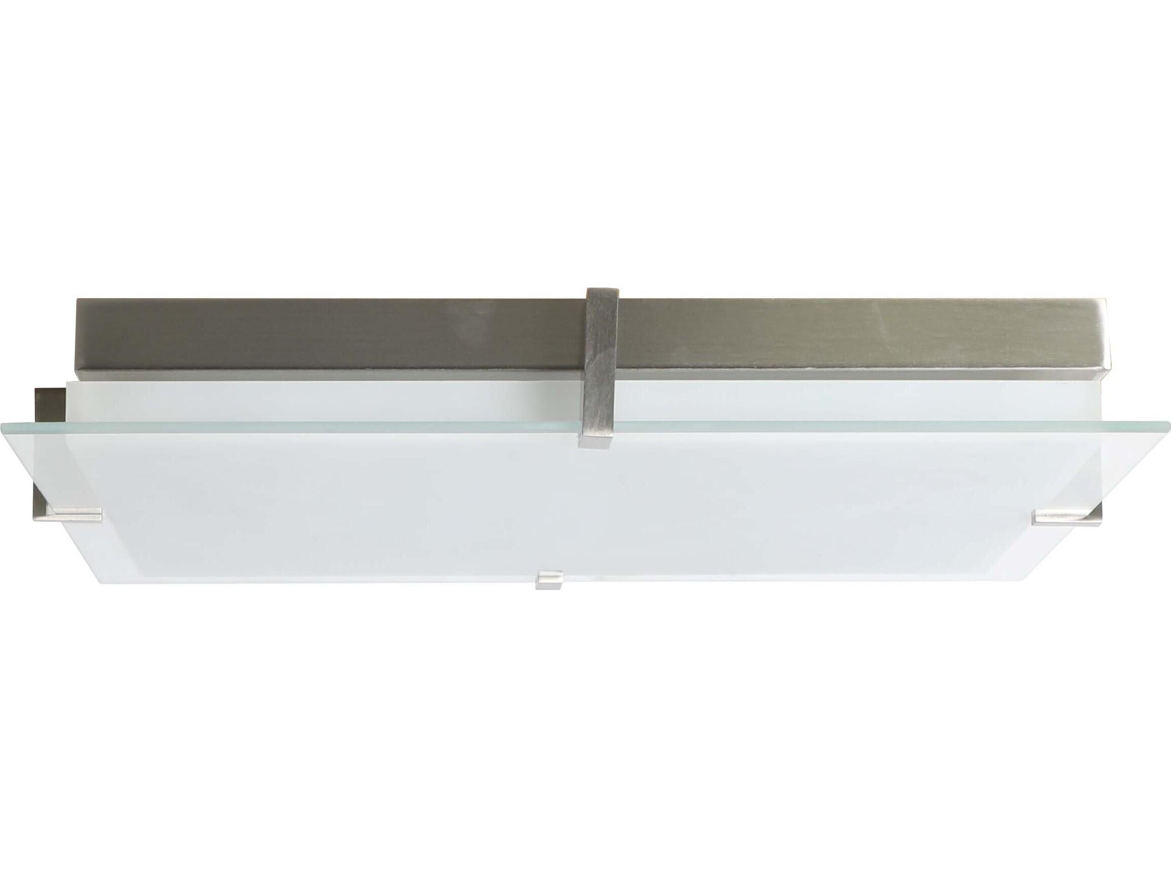 Abra Matrix 1-Light Brushed Nickel Flush Mount