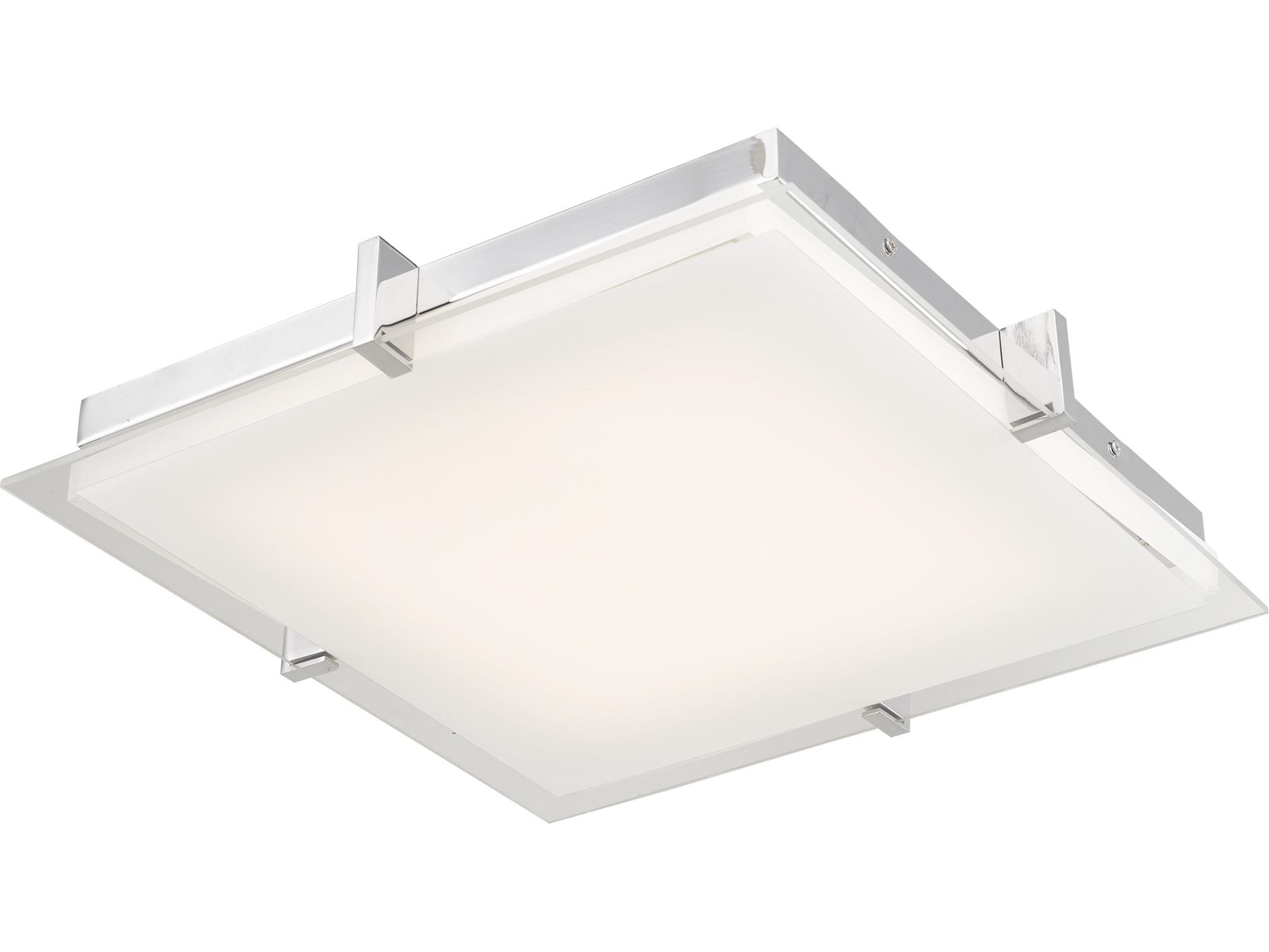Abra Matrix 1-Light Chrome Flush Mount