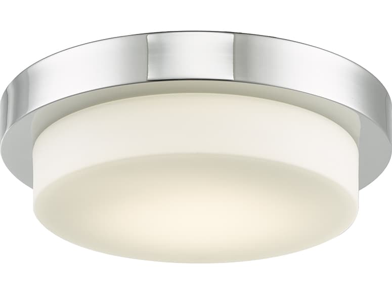 Abra Step 1-Light Chrome Round Flush Mount