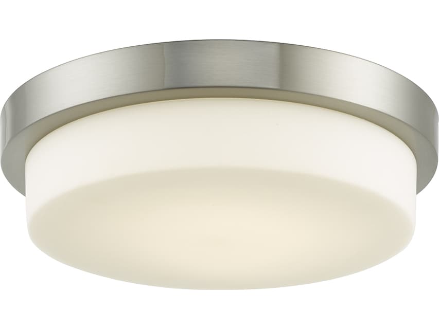 Abra Step 1-Light Brushed Nickel Round Flush Mount