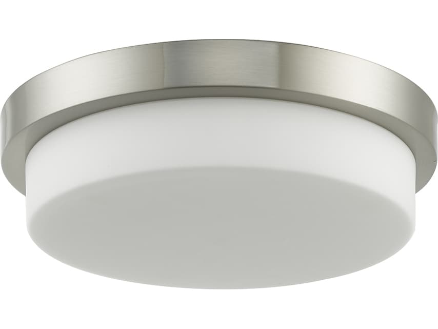 Abra Step 1-Light Brushed Nickel Round Flush Mount