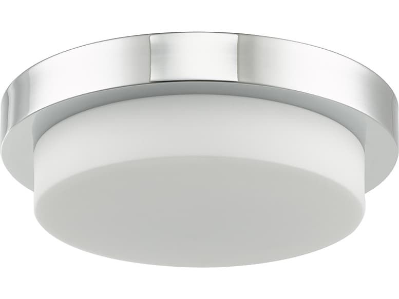 Abra Step 1-Light Chrome Round Flush Mount