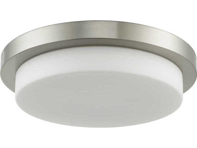 Abra Step 1-Light Brushed Nickel Round Flush Mount