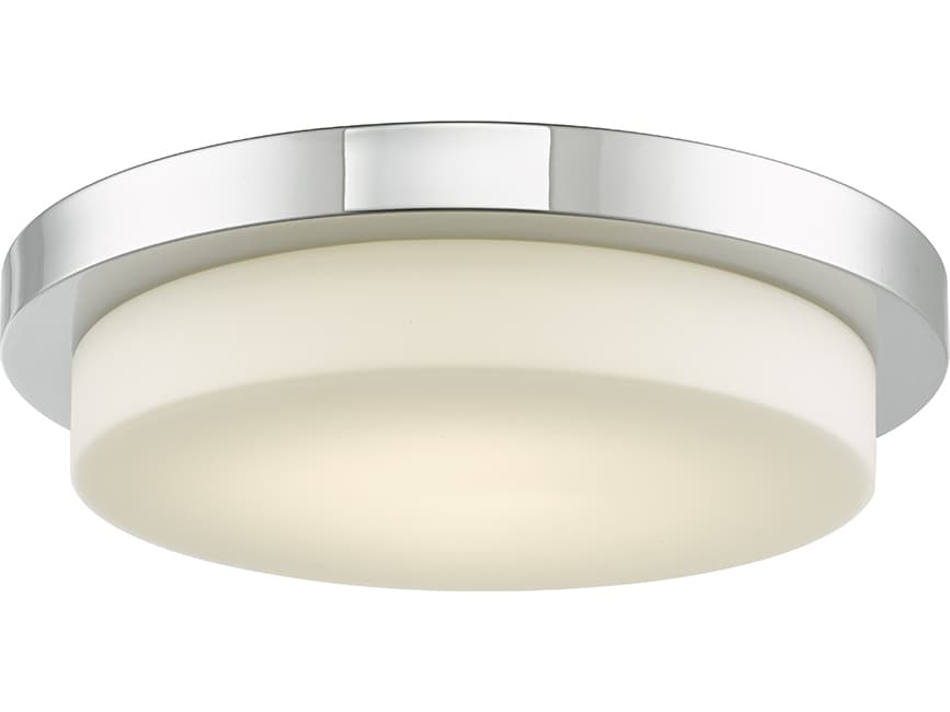 Abra Step 1-Light Chrome Round Flush Mount