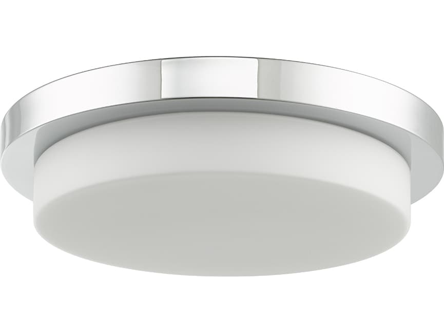 Abra Step 1-Light Chrome Round Flush Mount