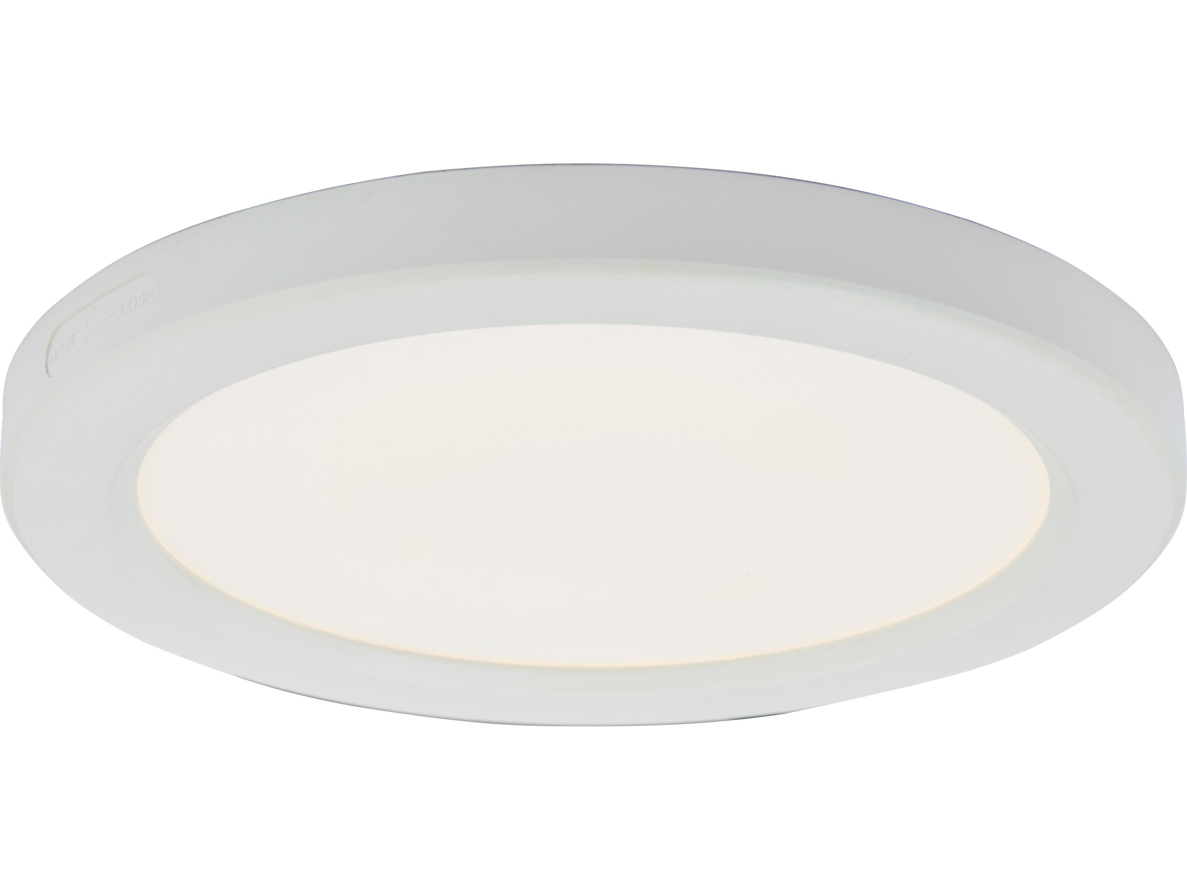 Abra Trix 1-Light White Round Flush Mount
