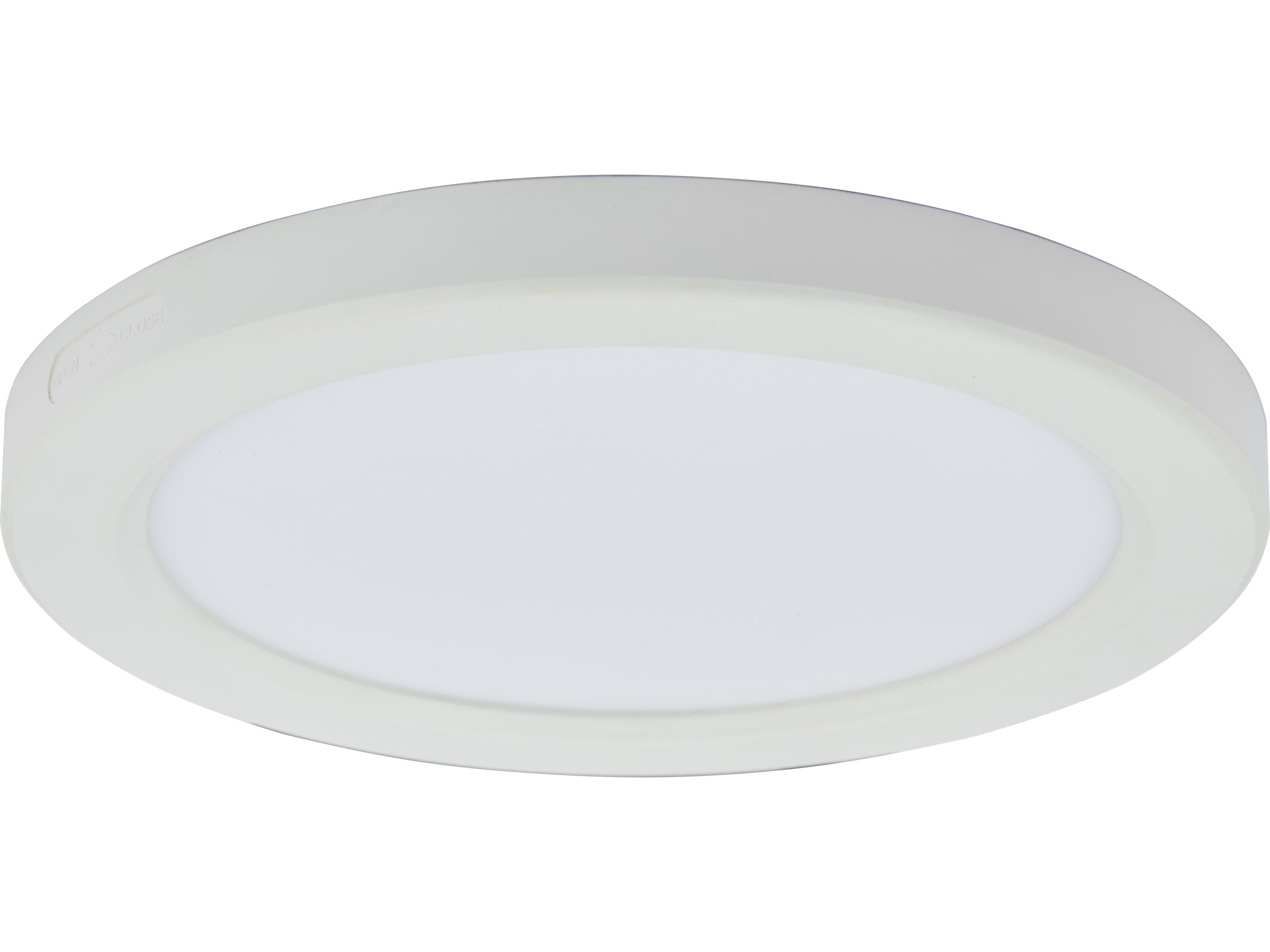 Abra Trix 1-Light White Round Flush Mount