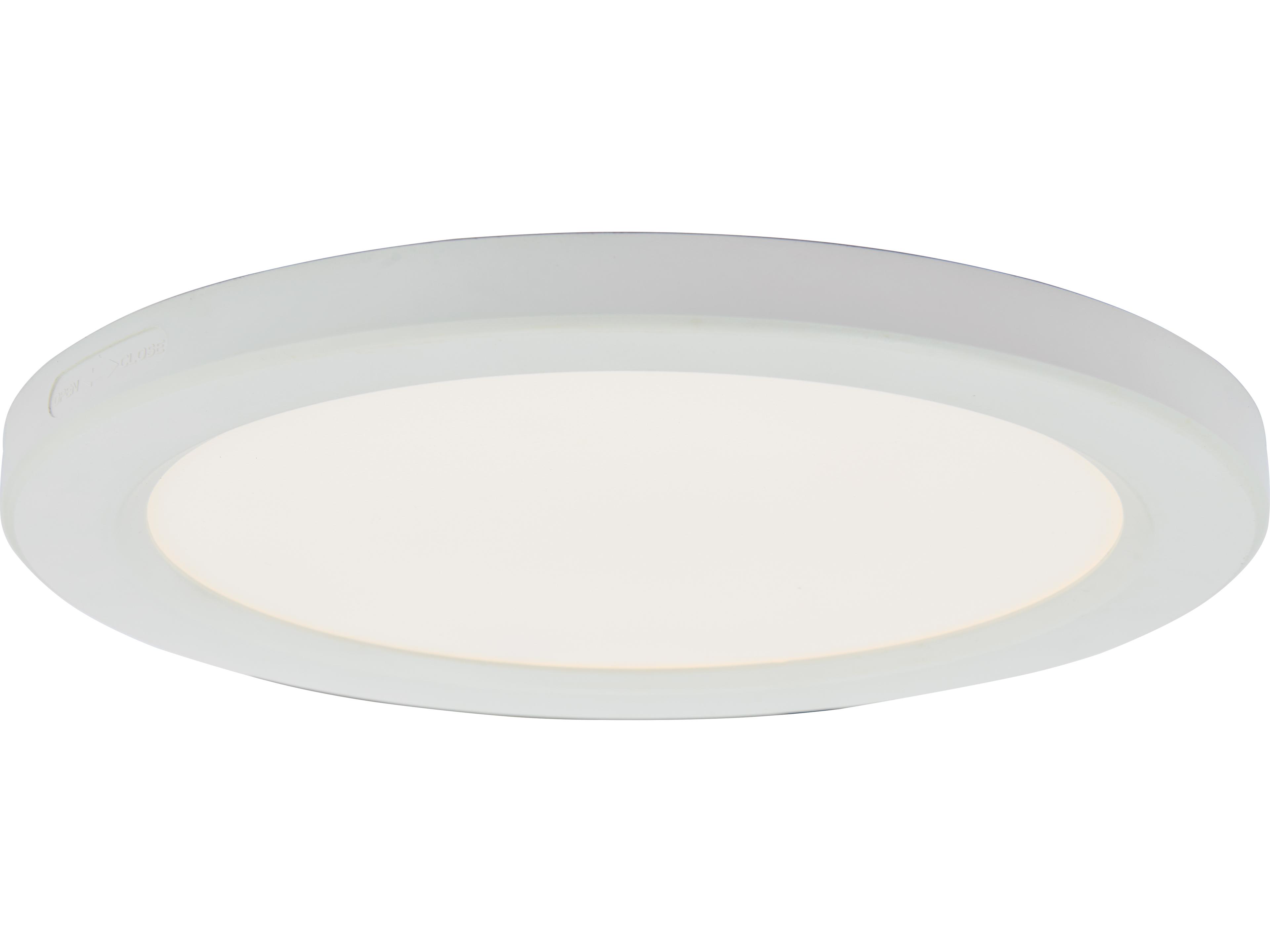Abra Trix 1-Light White Round Flush Mount