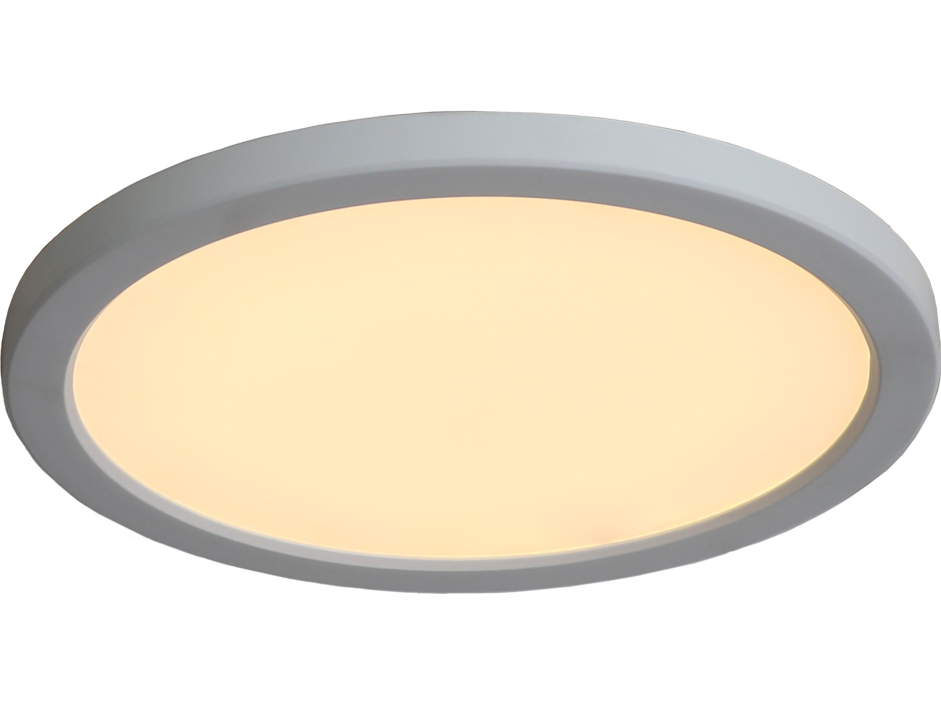 Abra Trix 1-Light White Round Flush Mount