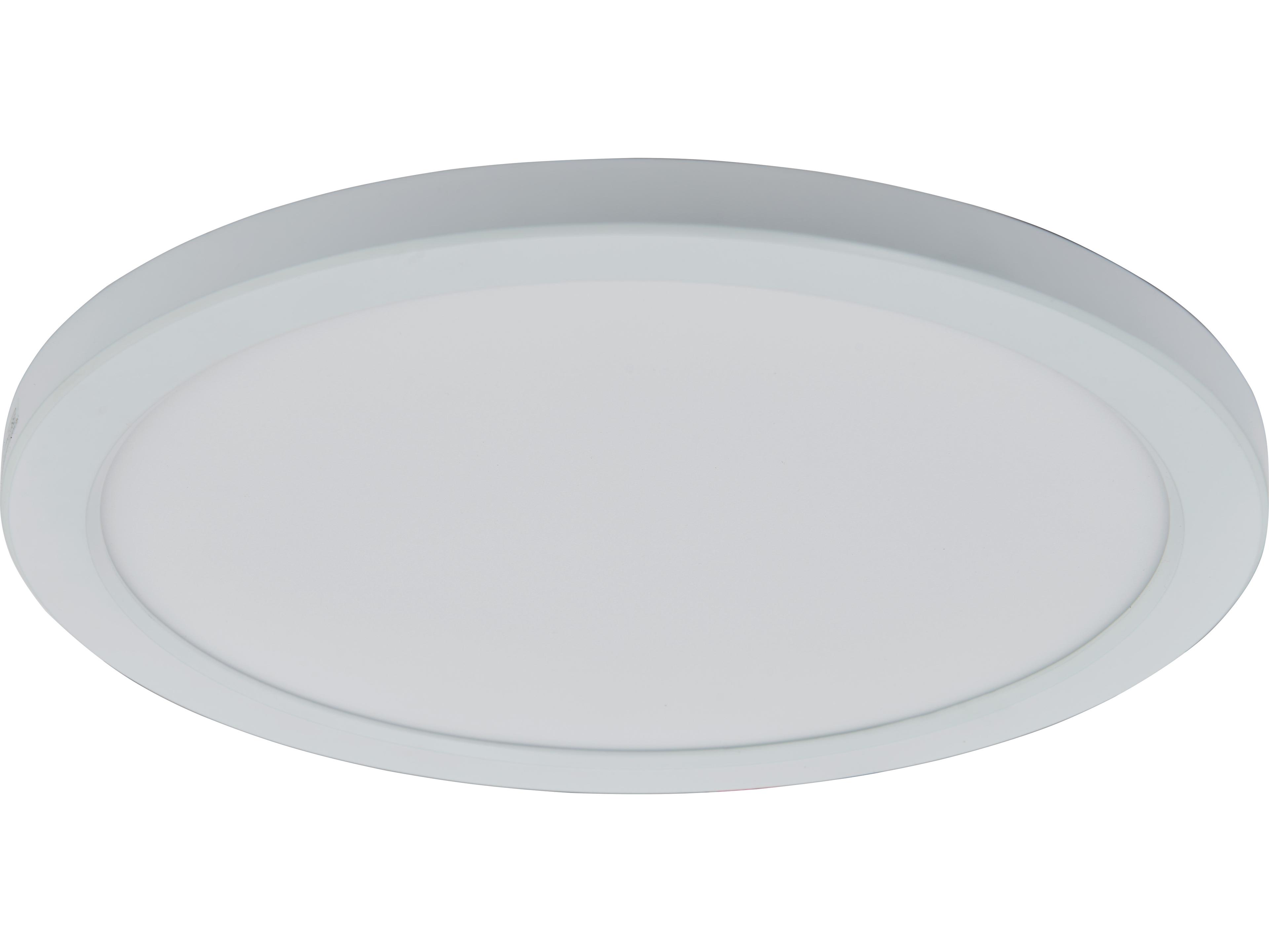 Abra Trix 1-Light White Round Flush Mount