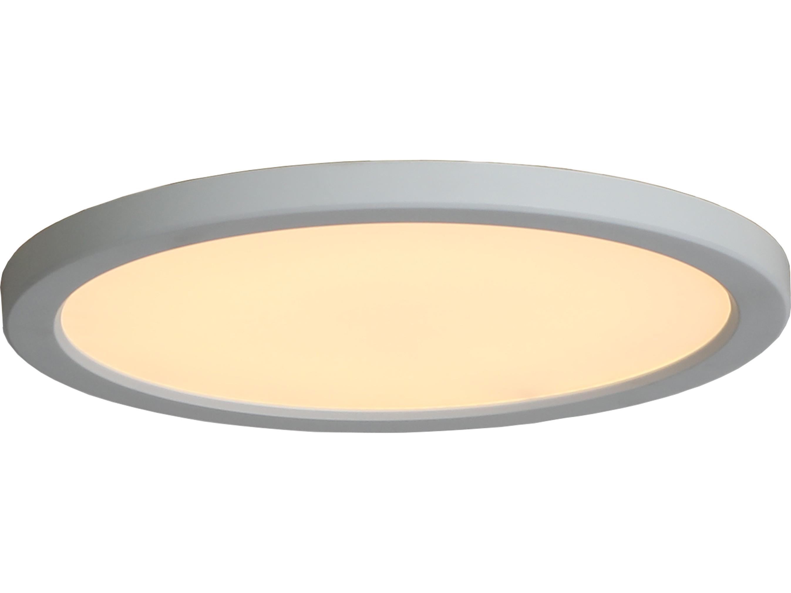 Abra Trix 1-Light White Round Flush Mount