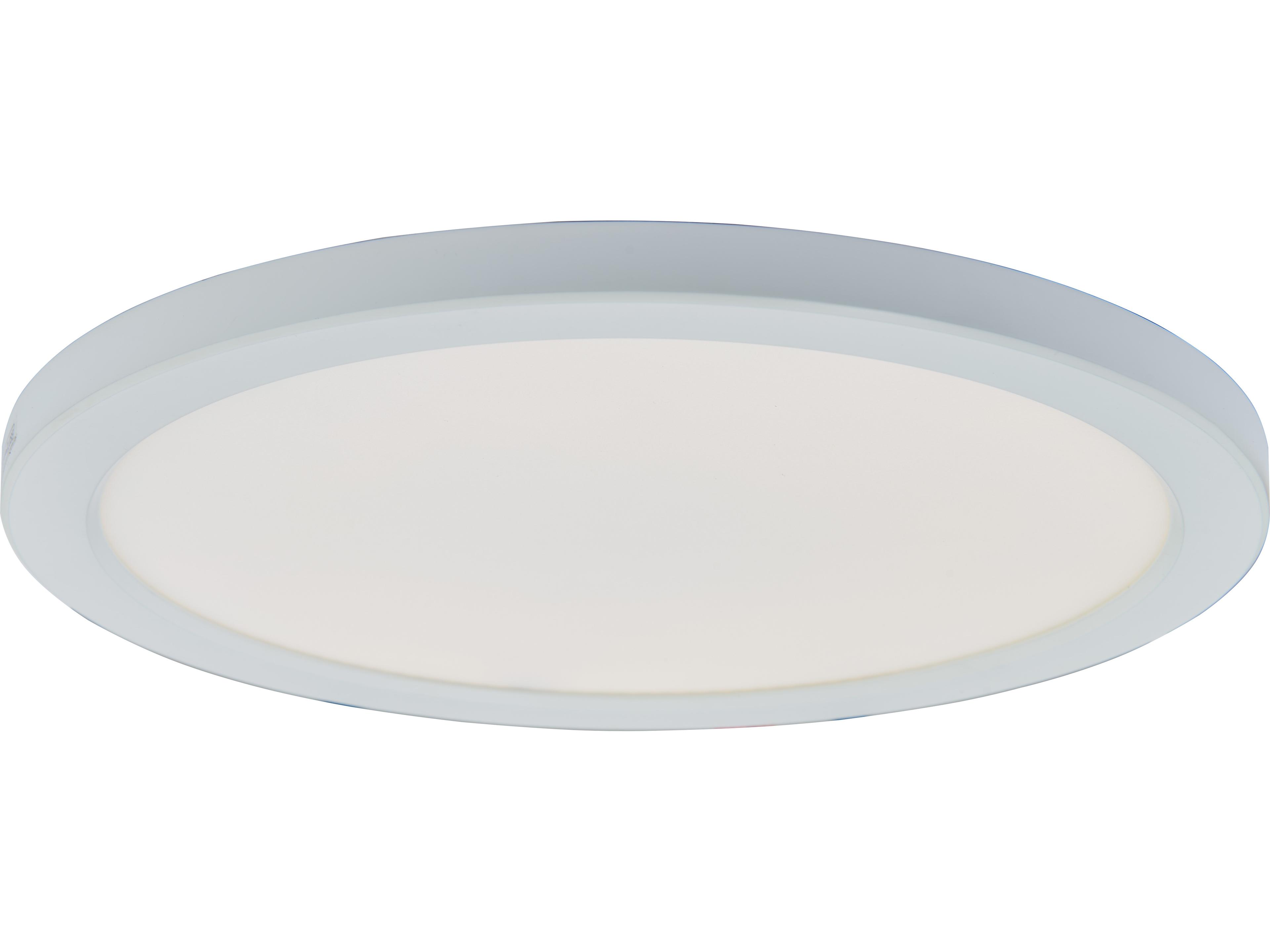 Abra Trix 1-Light White Round Flush Mount