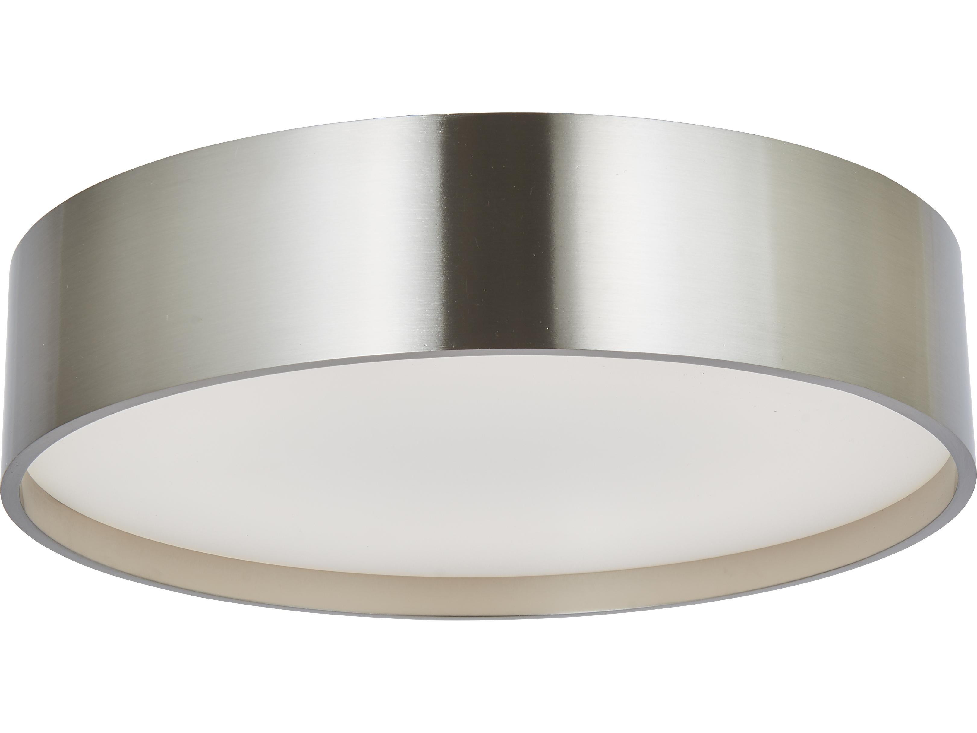 Abra Snare 1-Light Brushed Nickel Round Flush Mount