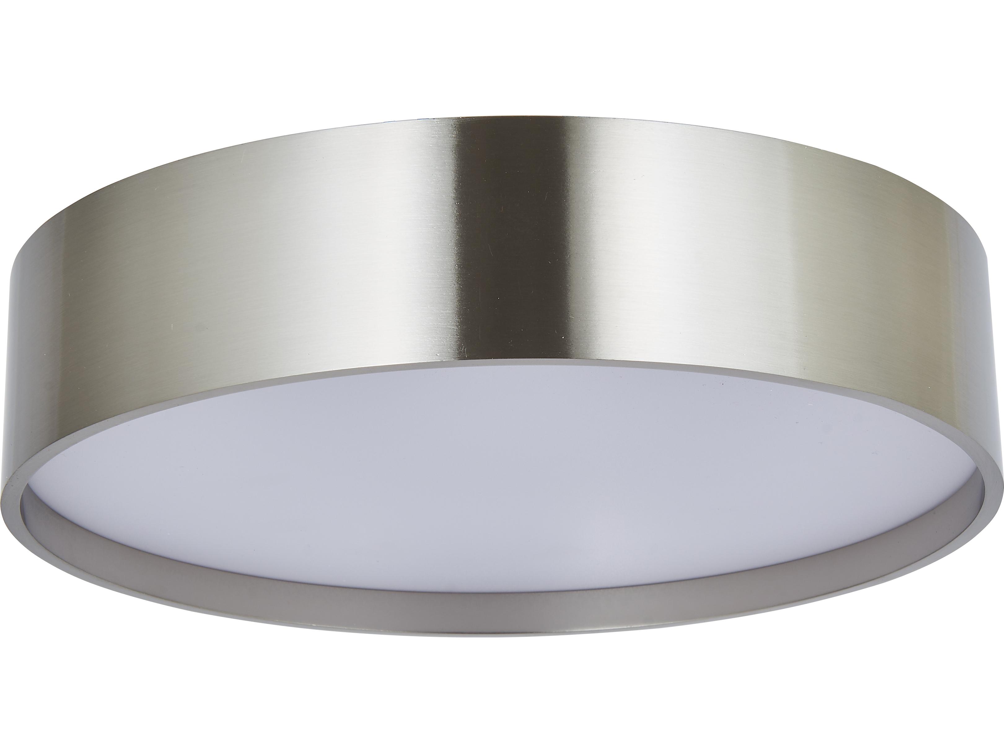 Abra Snare 1-Light Brushed Nickel Round Flush Mount