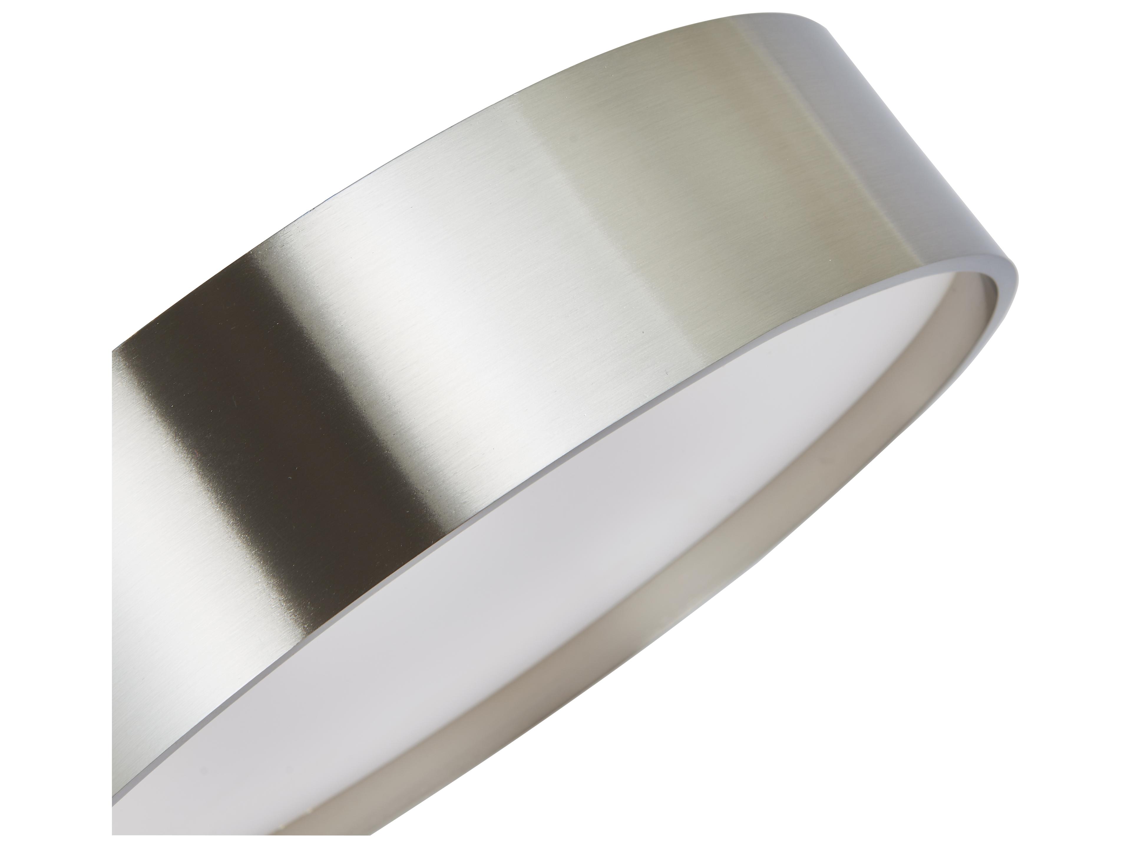 Abra Snare 1-Light Brushed Nickel Round Flush Mount