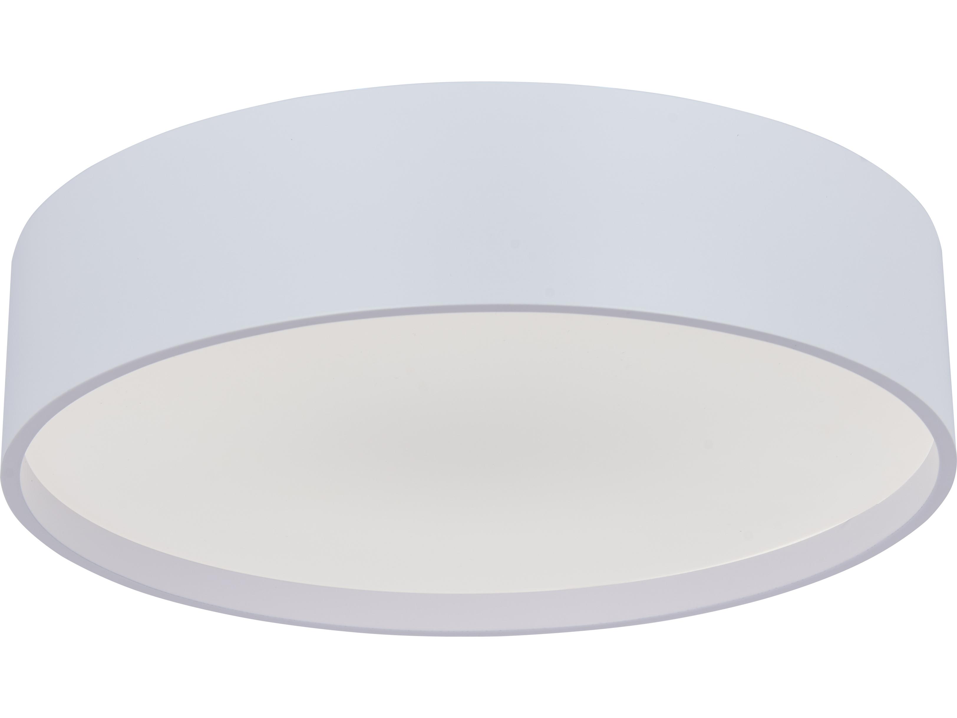 Abra Snare 1-Light Matte White Round Flush Mount
