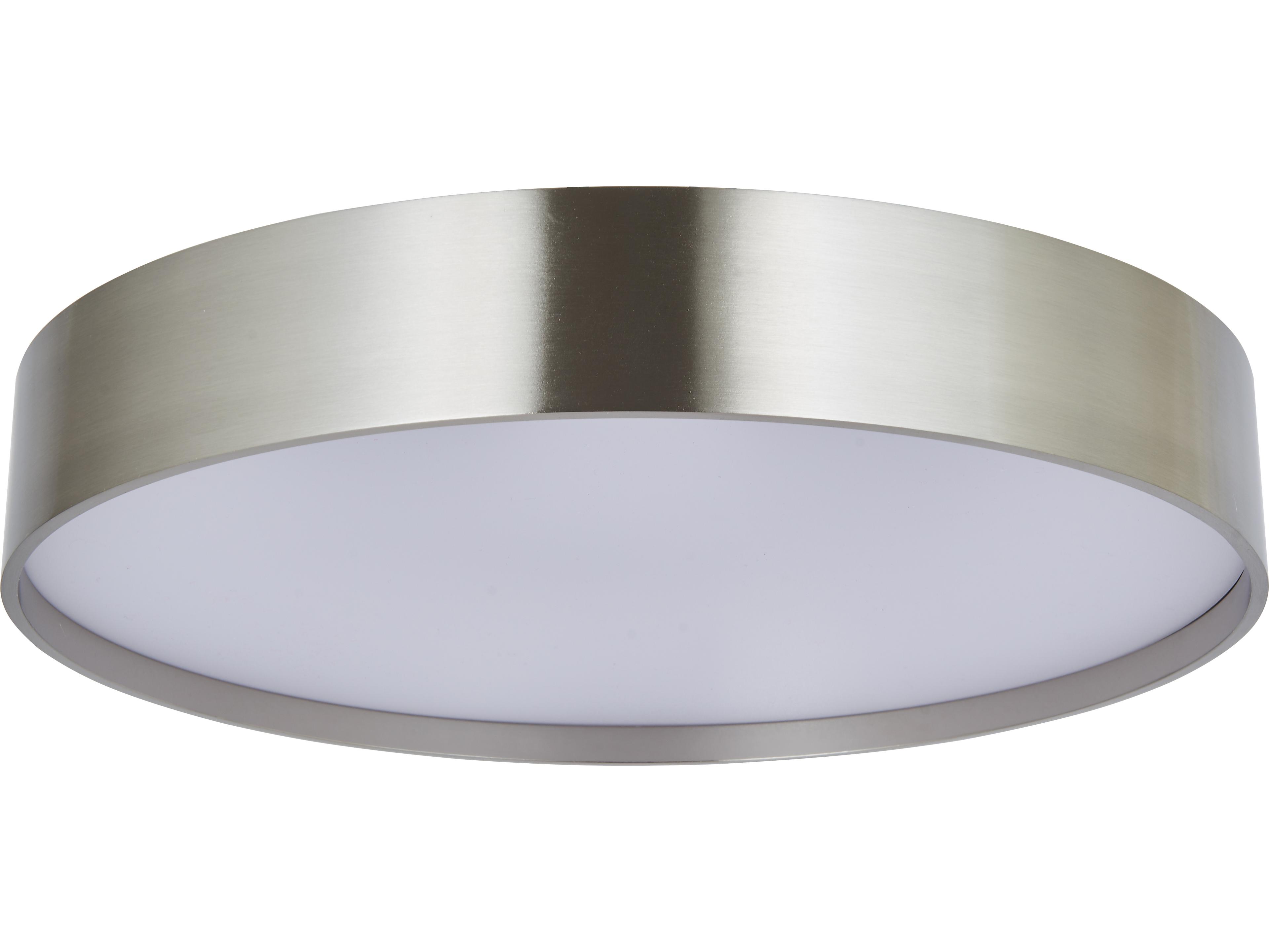 Abra Snare 1-Light Brushed Nickel Cylinder Flush Mount