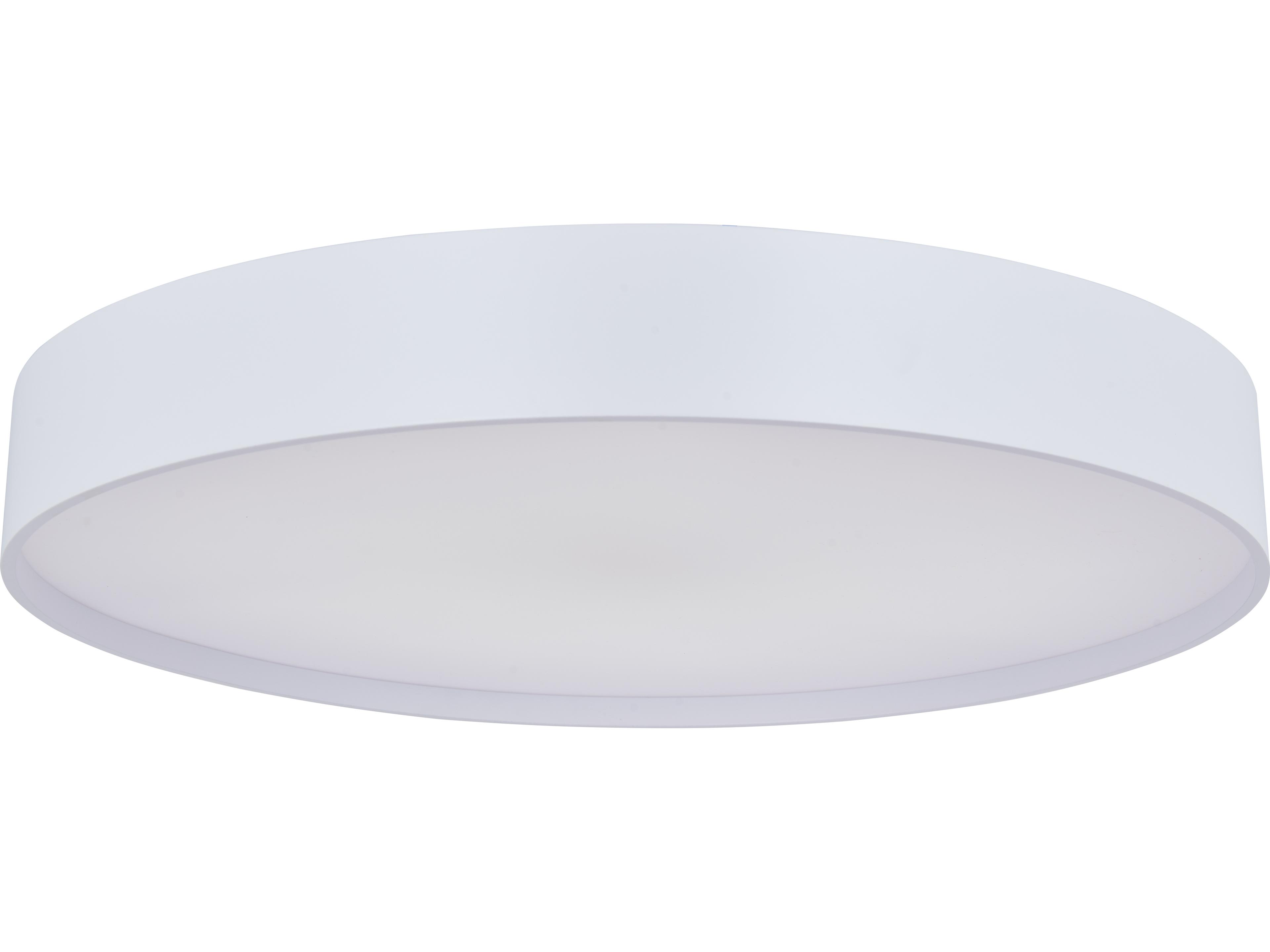 Abra Snare 1-Light Matte White Round Flush Mount