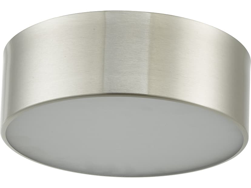 Abra Bongo 1-Light Brushed Nickel Round Flush Mount