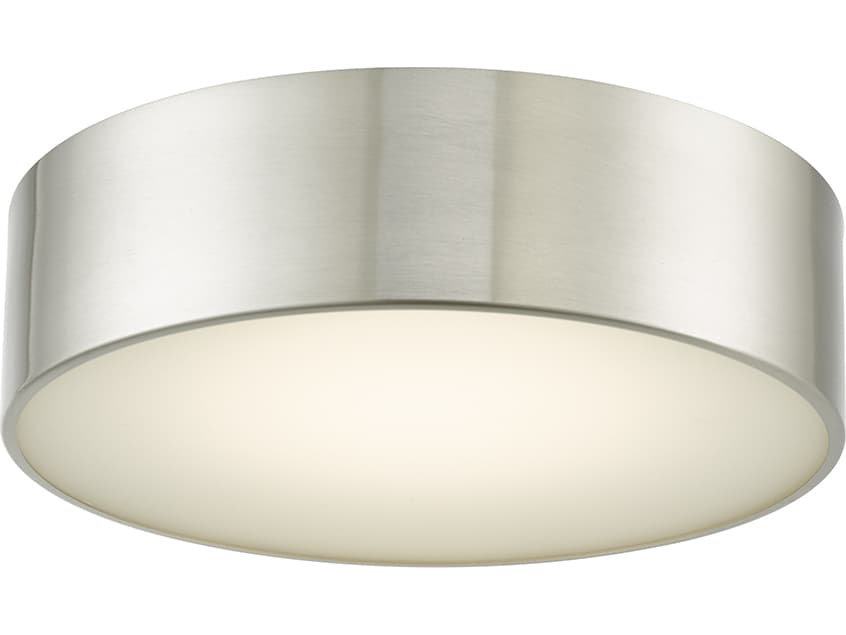 Abra Bongo 1-Light Brushed Nickel Round Flush Mount
