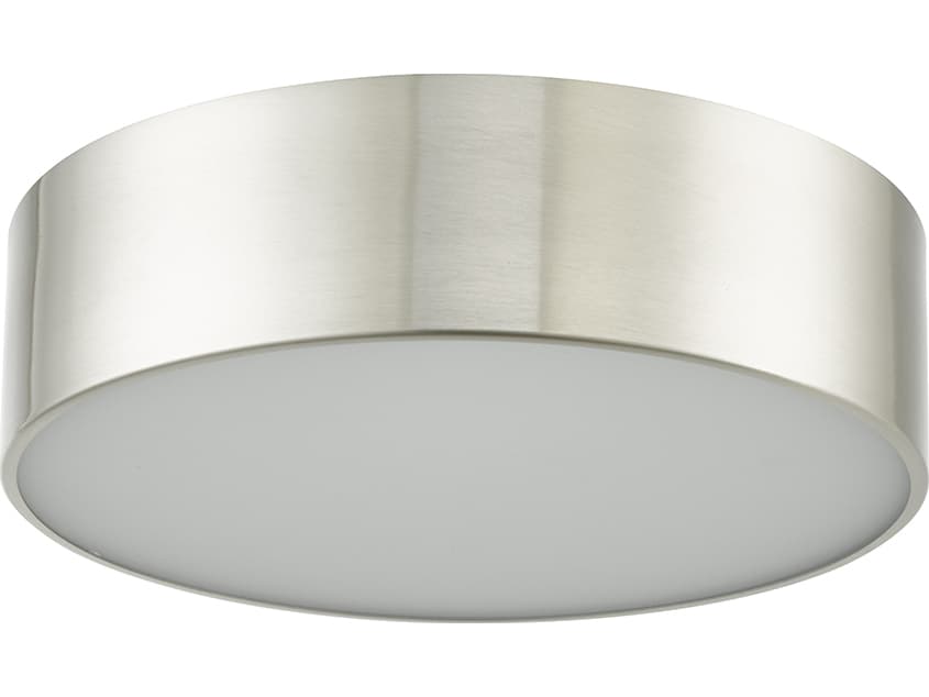 Abra Bongo 1-Light Brushed Nickel Round Flush Mount