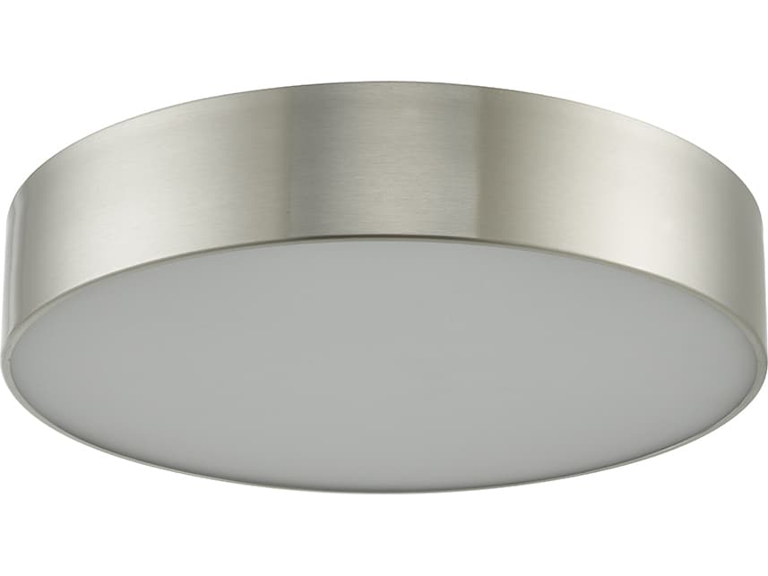 Abra Bongo 1-Light Brushed Nickel Round Flush Mount