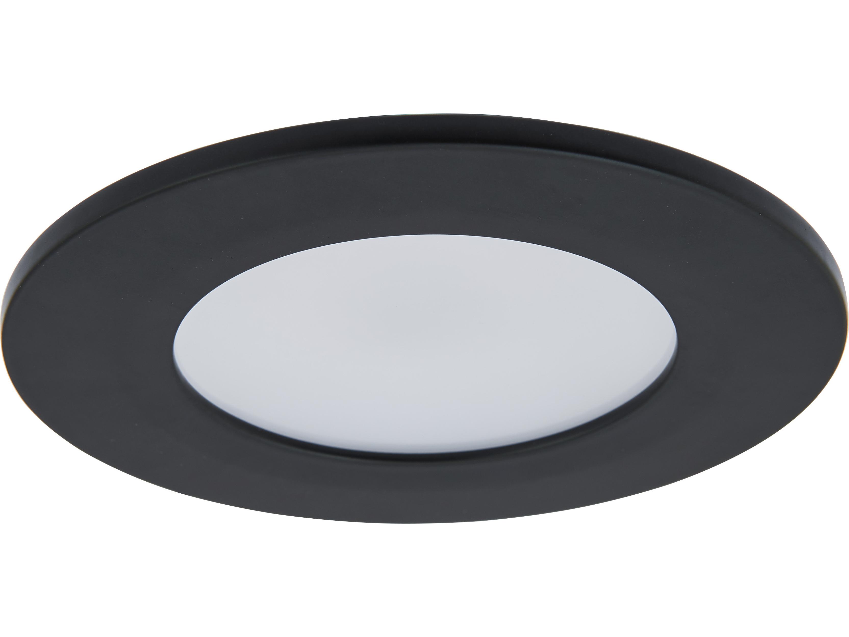 Abra Button 1-Light Black Round Flush Mount