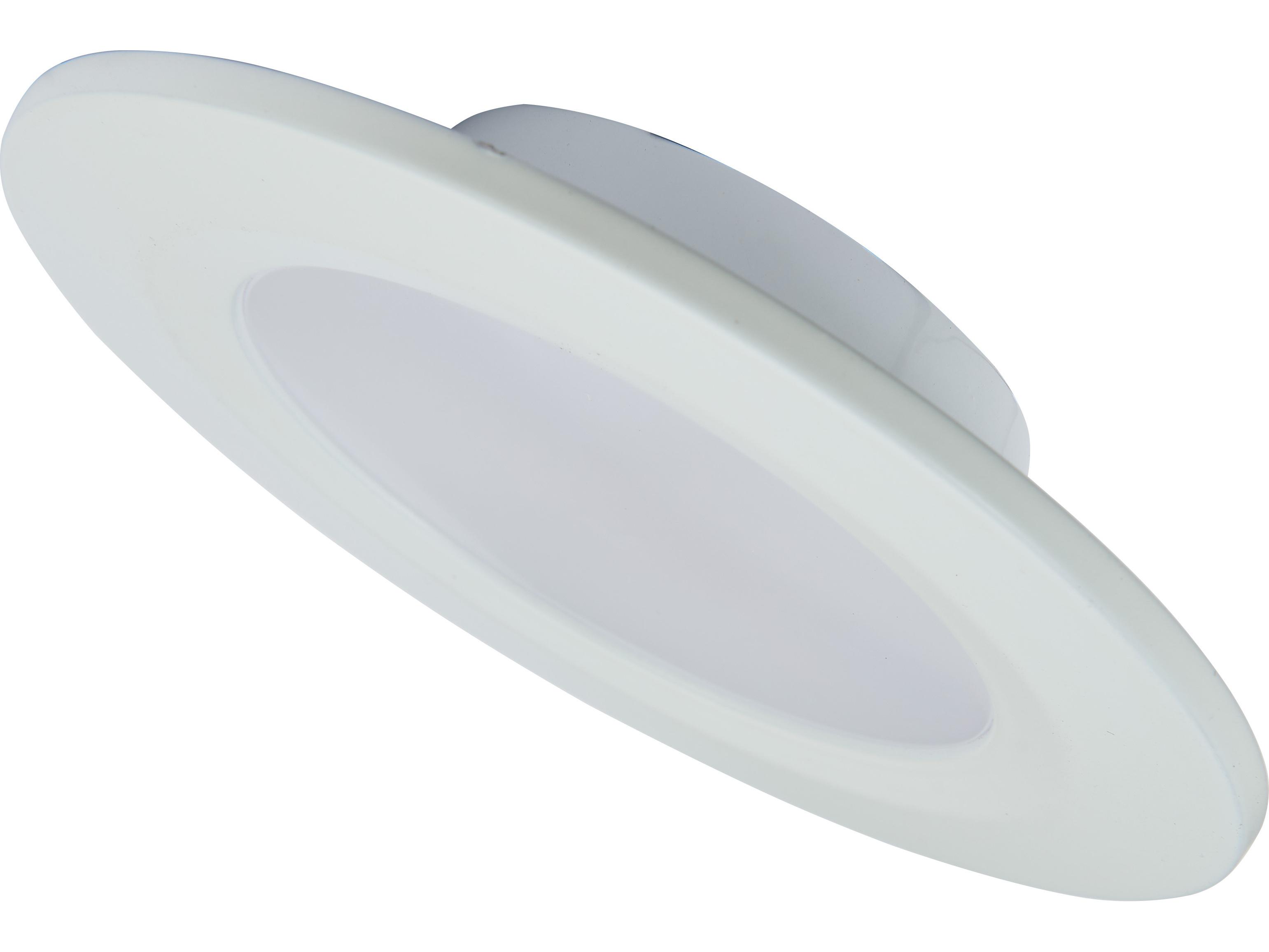 Abra Button 1-Light White Round Flush Mount