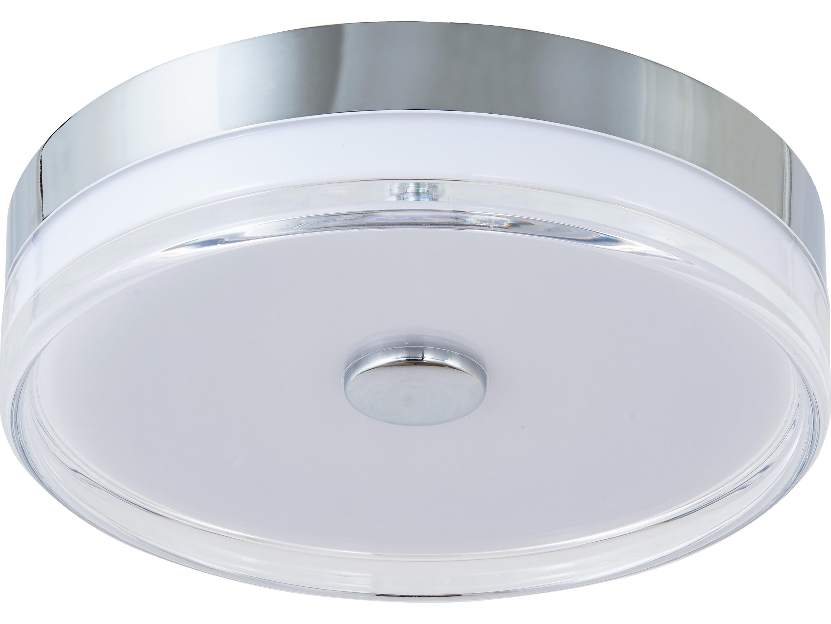 Abra Iris 1-Light Chrome Round Flush Mount