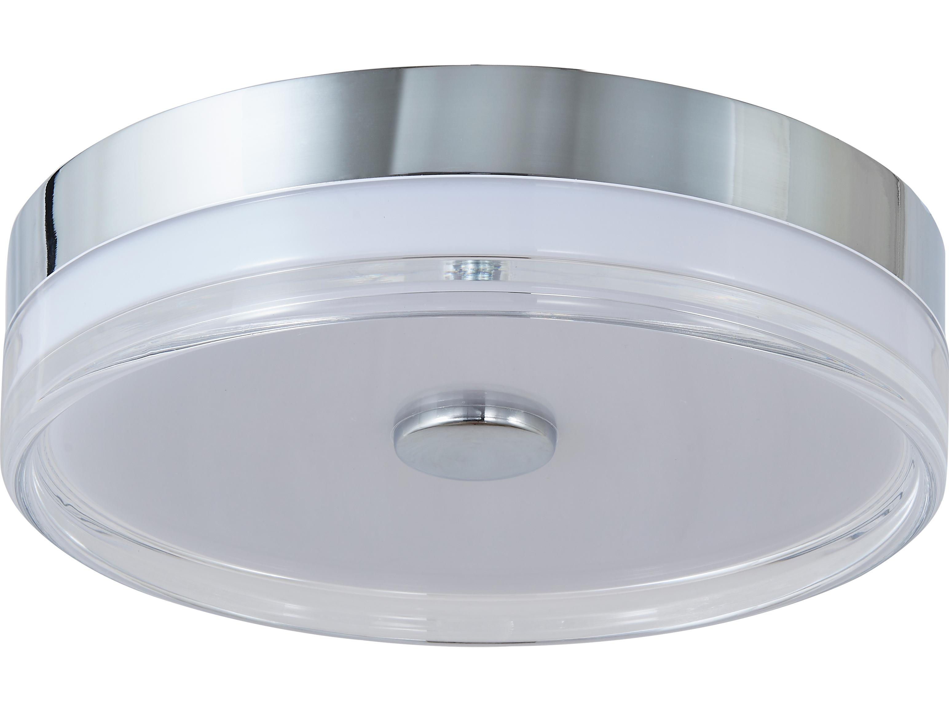 Abra Iris 1-Light Chrome Round Flush Mount