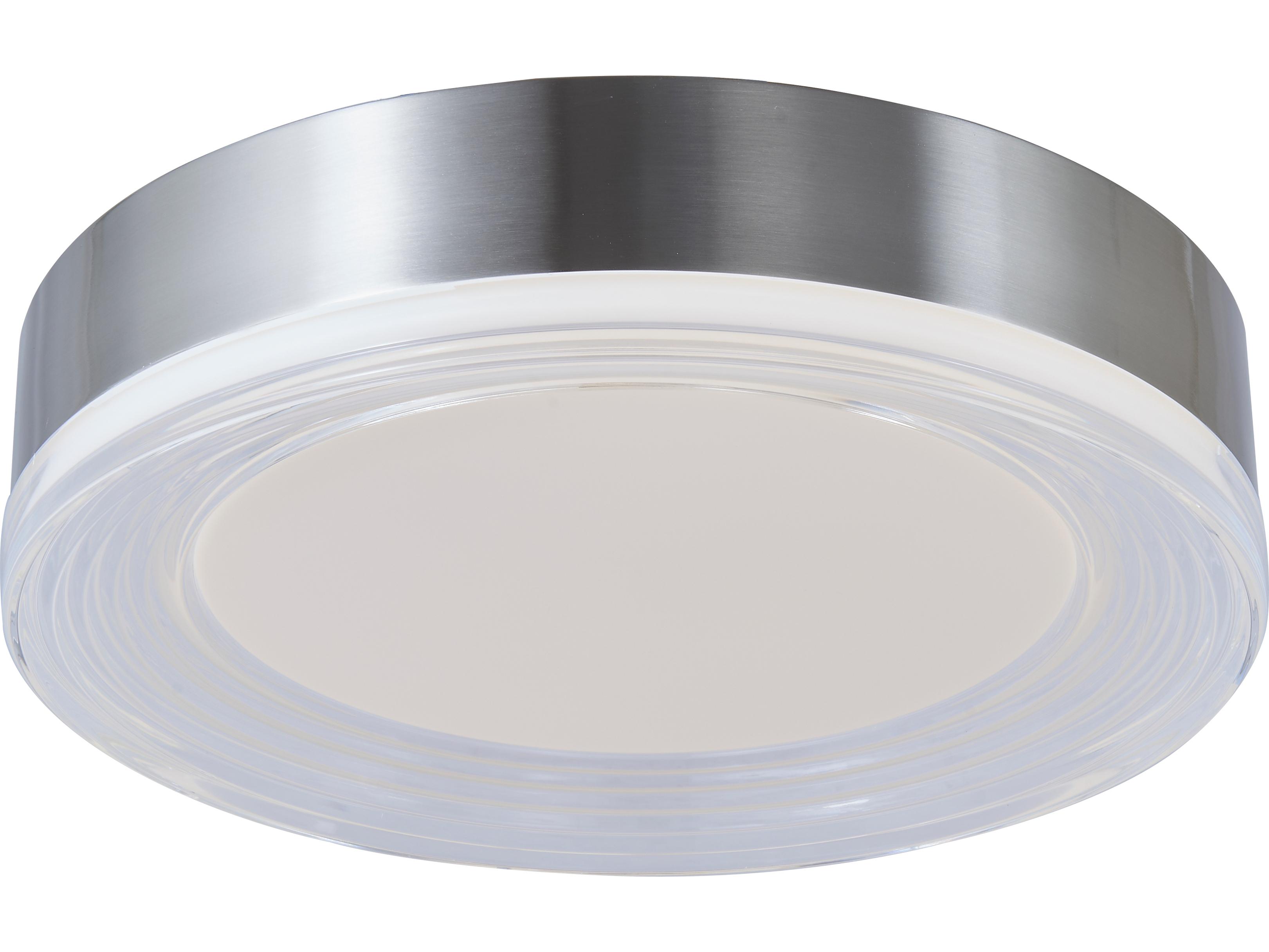 Abra Waves 1-Light Brushed Nickel Round Flush Mount