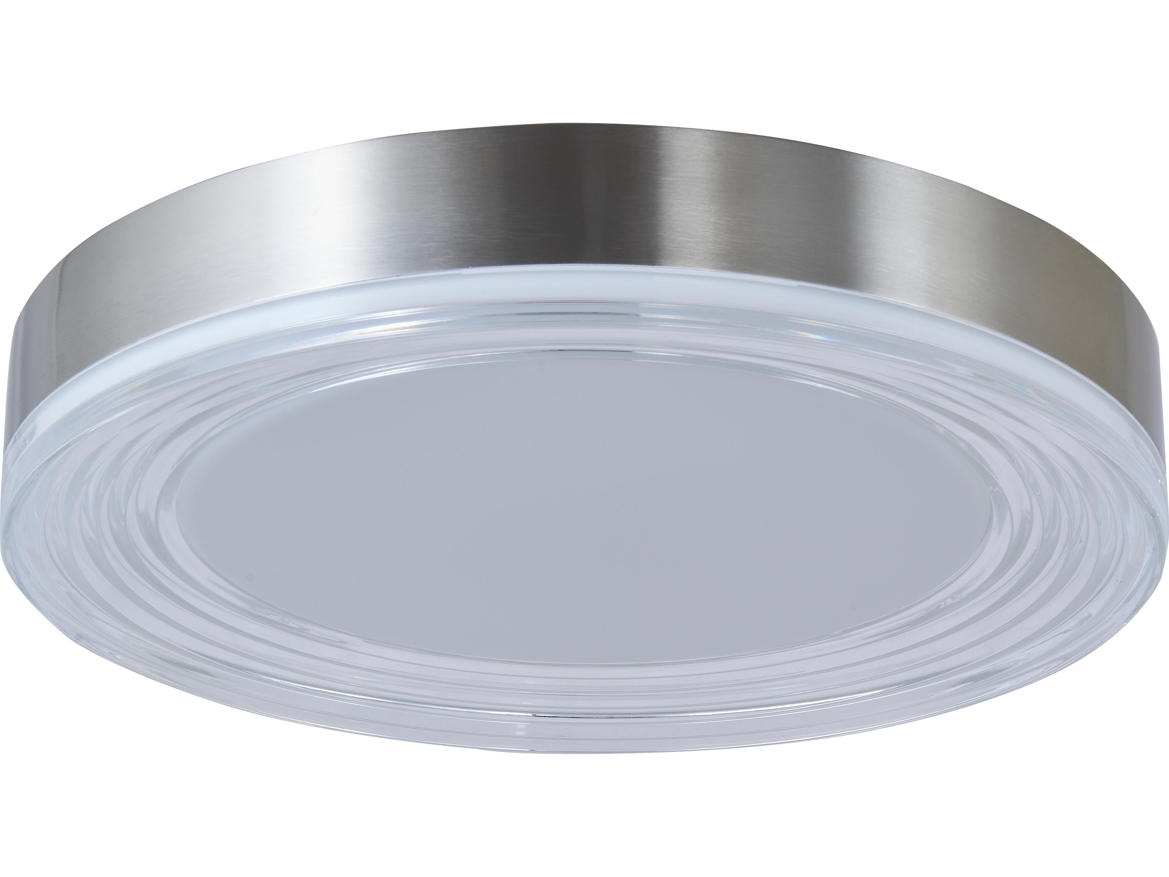 Abra Waves 1-Light Brushed Nickel Round Flush Mount