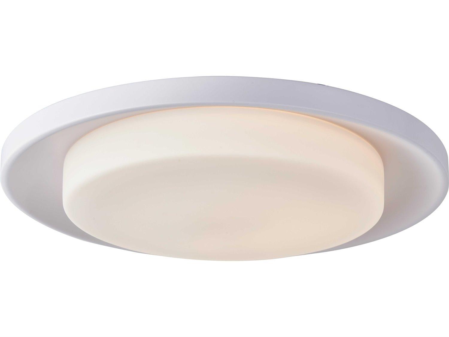 Abra Toto 1-Light Matte White Round Flush Mount
