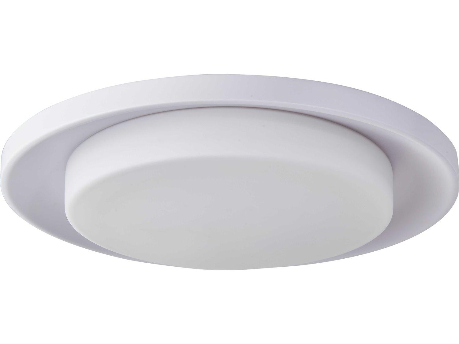 Abra Toto 1-Light Matte White Round Flush Mount