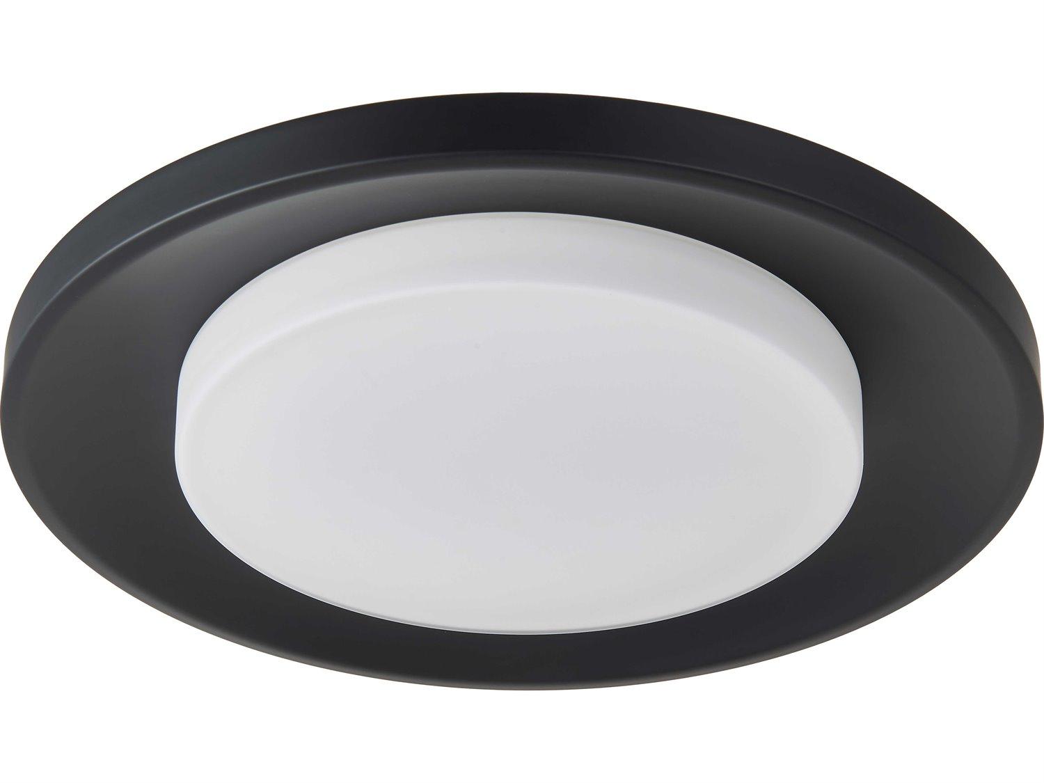 Abra Toto 1-Light Matte Black Round Flush Mount