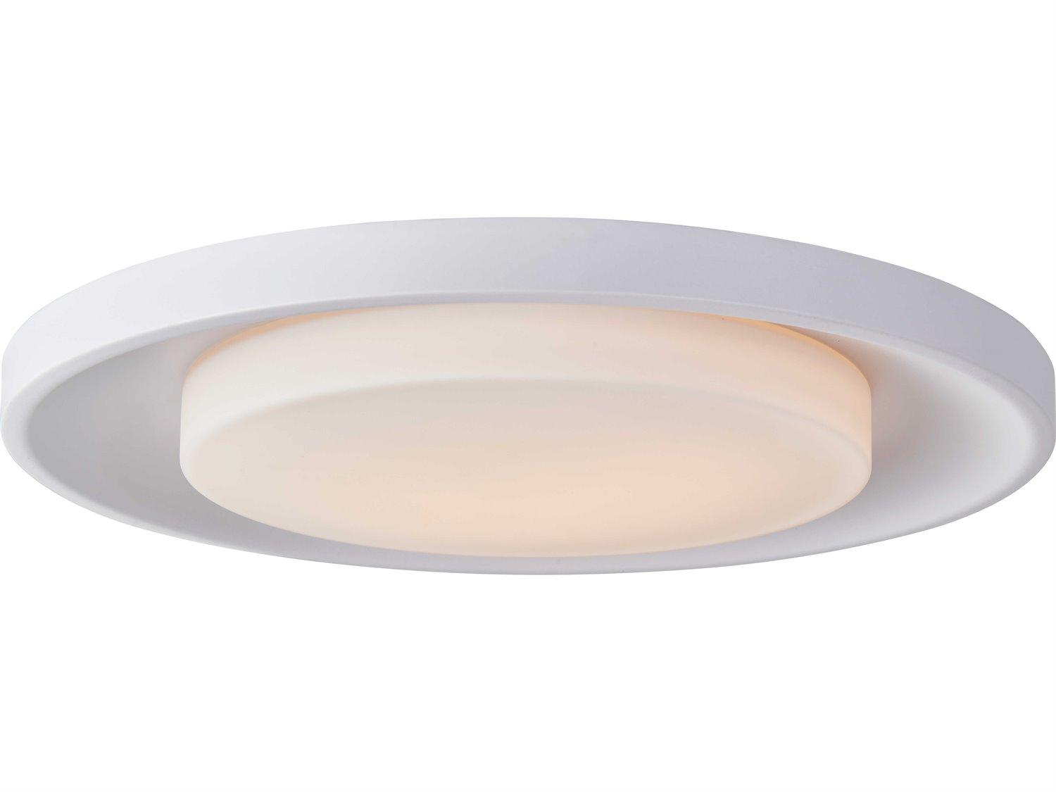 Abra Toto 1-Light Matte White Round Flush Mount