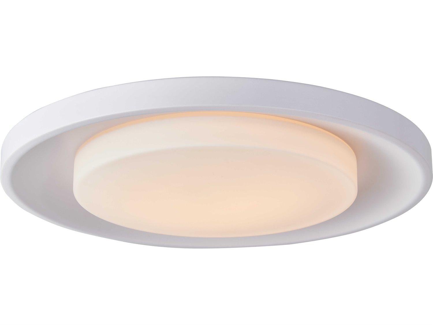 Abra Toto 1-Light Matte White Round Flush Mount