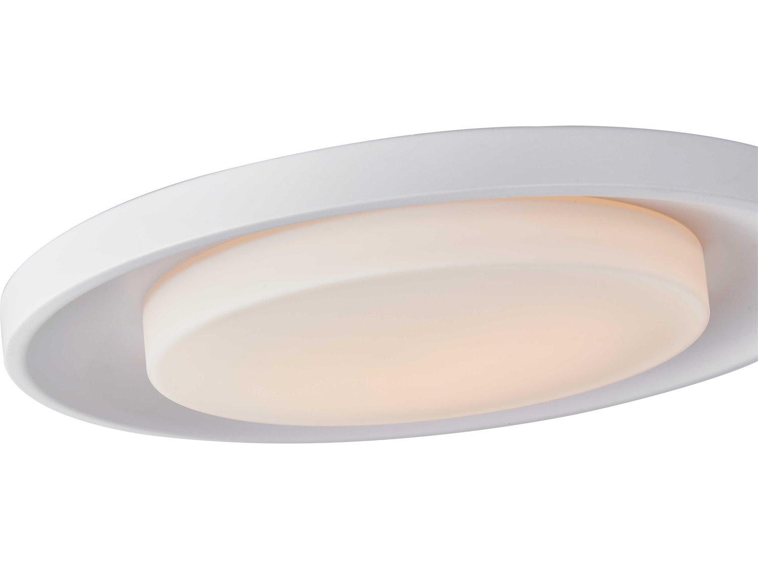 Abra Toto 1-Light Matte White Round Flush Mount