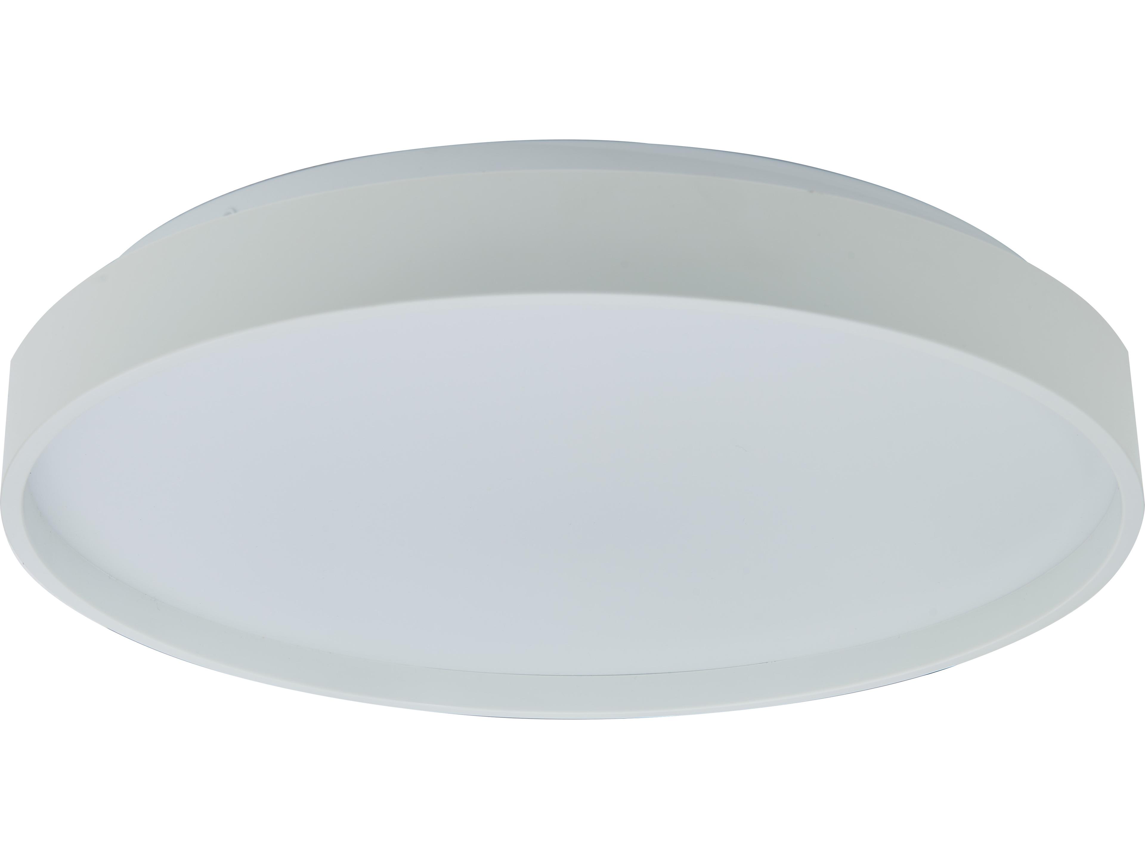 Abra Tambourine 1-Light White Round Flush Mount