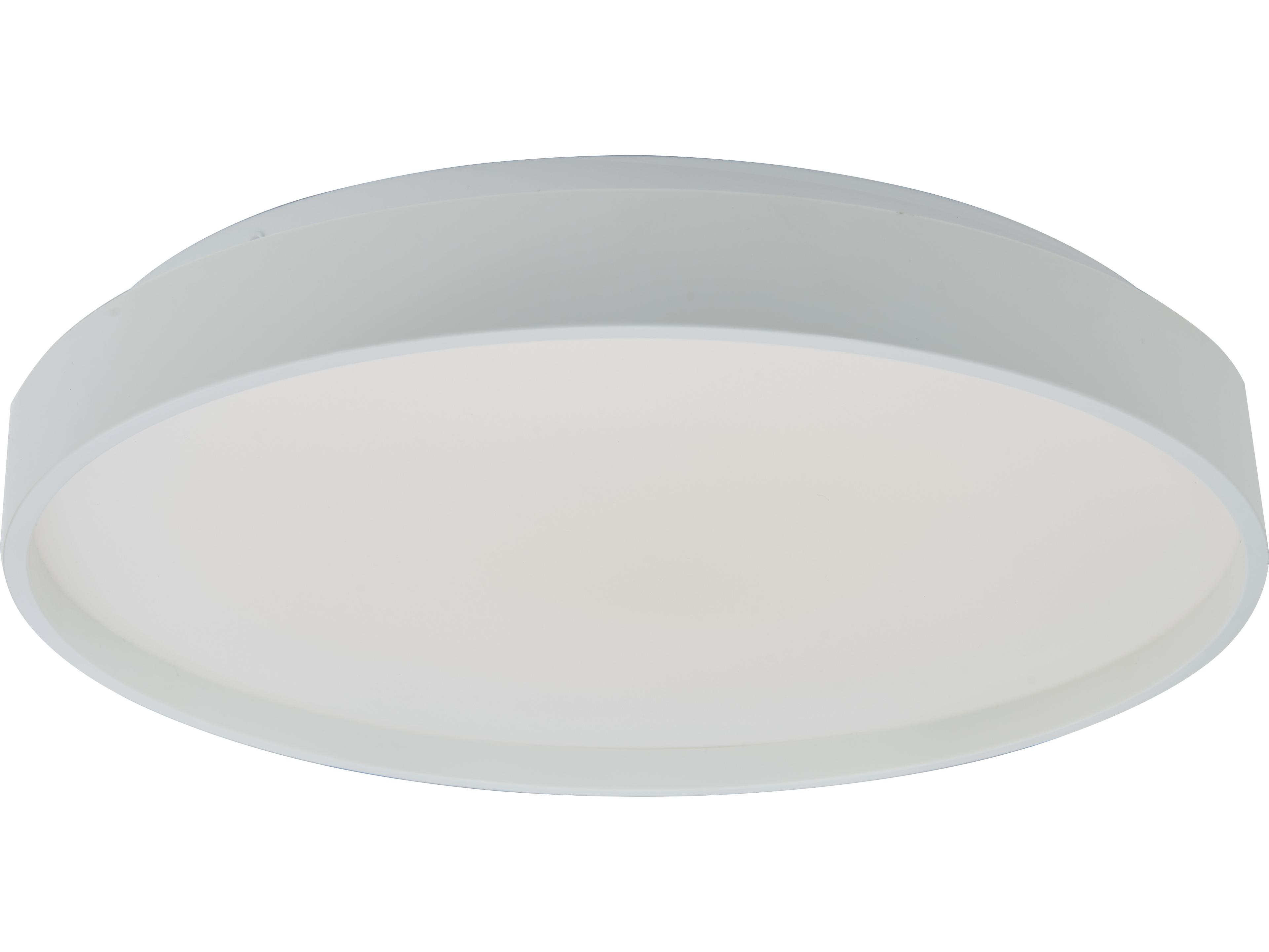 Abra Tambourine 1-Light White Round Flush Mount